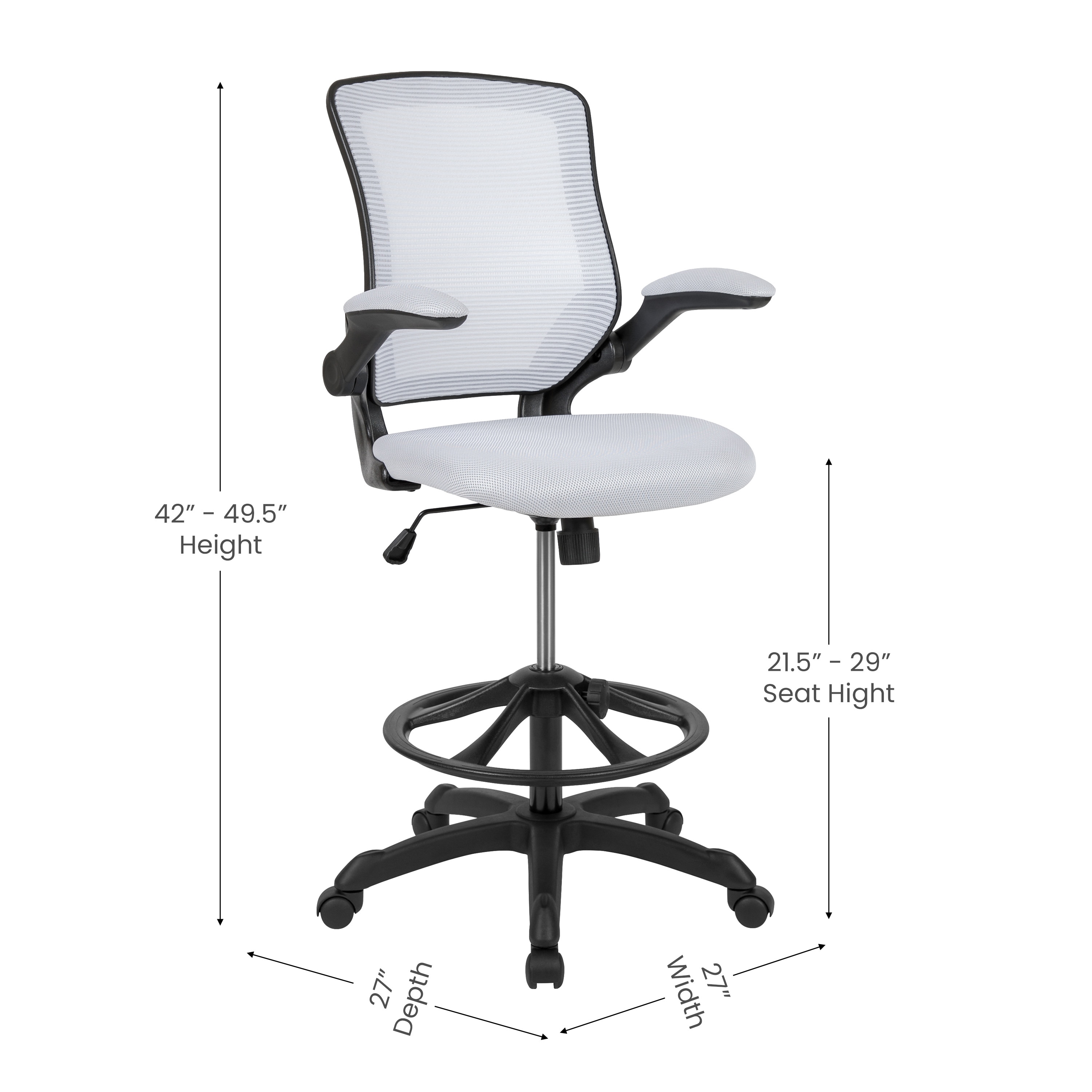 White drafting chair hotsell