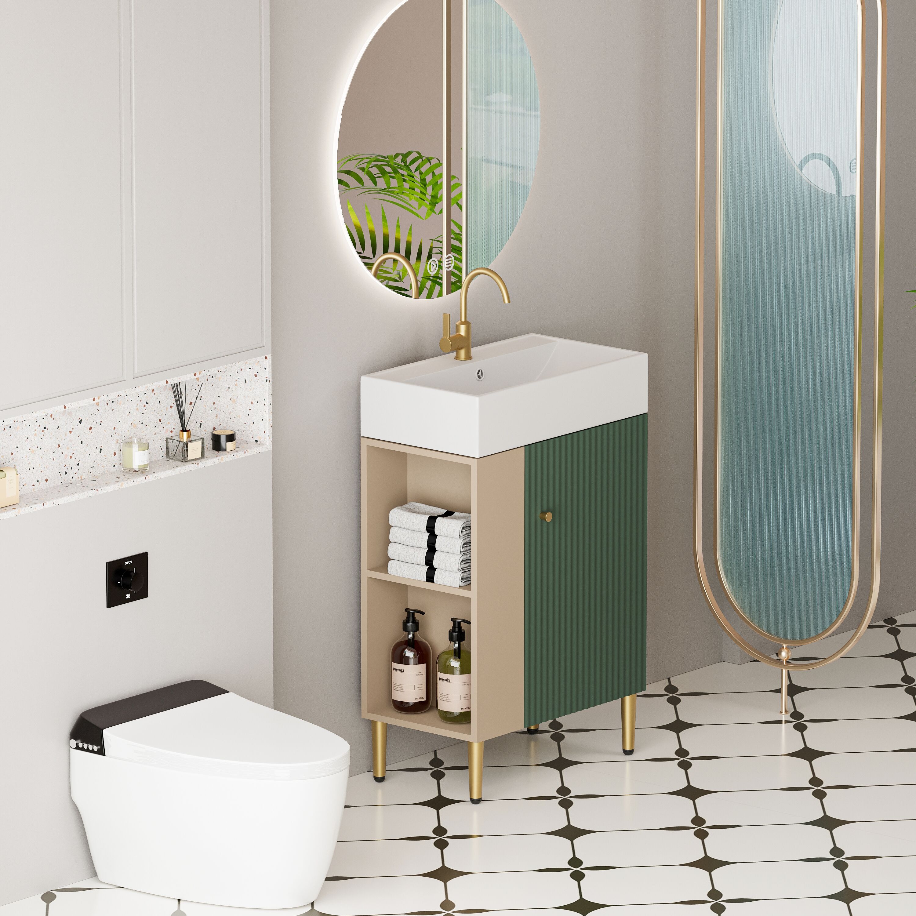 Aortzio HM-BA112-GREEN Bath-Vanity-Combo - View #5