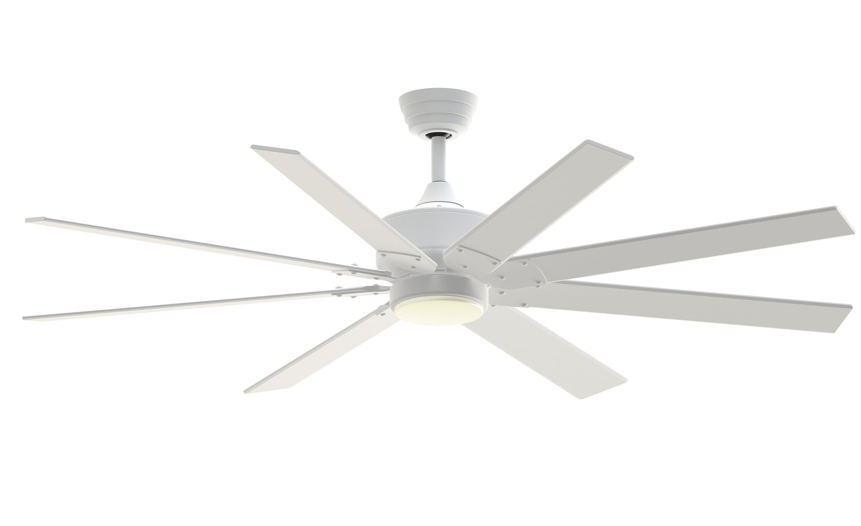 Fanimation Levon Custom 72-in Matte Greige with Weathered Wood Blades Indoor/Outdoor Smart Ceiling Fan Light Kit Compatible and Remote (8-Blade) FPD7912BGR-72WE Sansujyuku sansujyuku.com