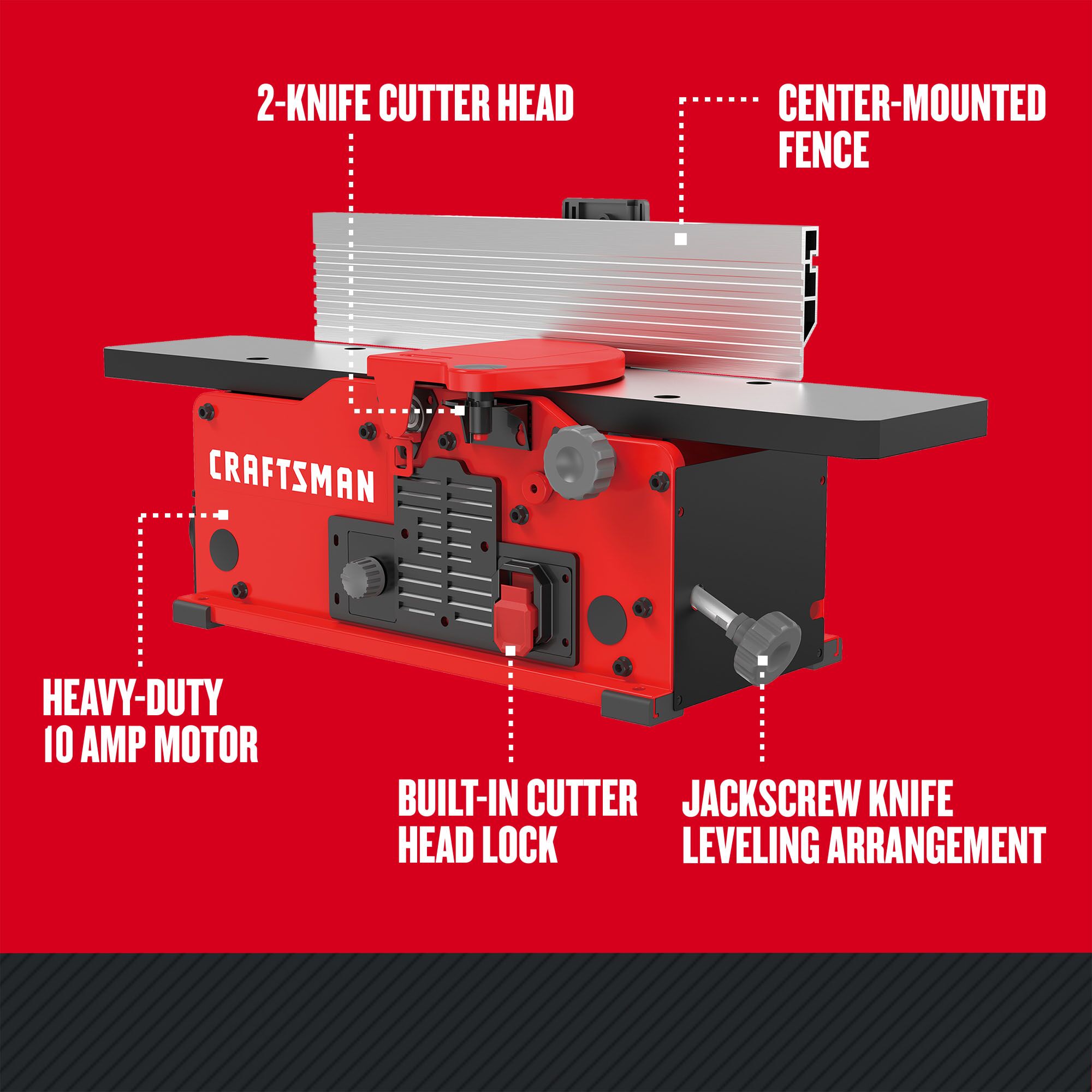 CRAFTSMAN 10 Amps Bench Jointer in the Bench Jointers department at 