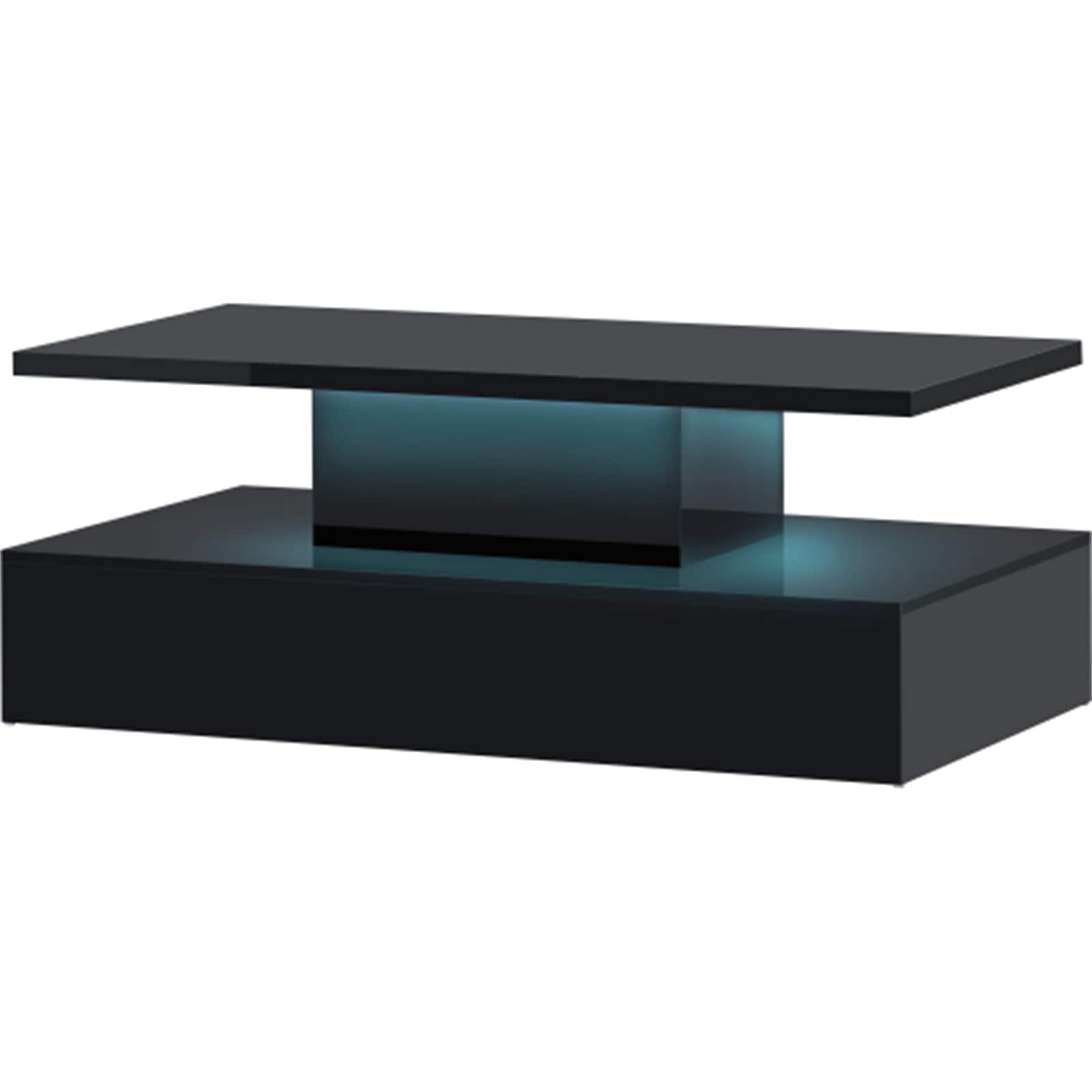 BESTCOSTY WF287LJW358AABZYYRL 47.2-Inches W x 18.1-Inches H Black Wood Rectangular Modern End Table Assembly Required
