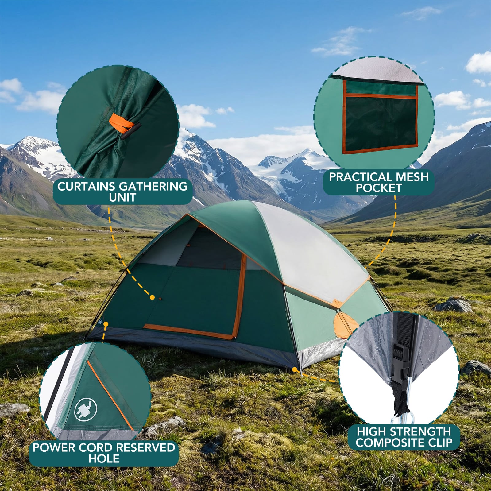 Sweetcrispy L-OC-ZPV13YD-2GN tents - View #4