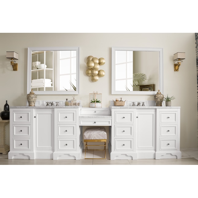 Double Sink Bathroom Vanity With, What Is The Smallest Double Vanity Size
