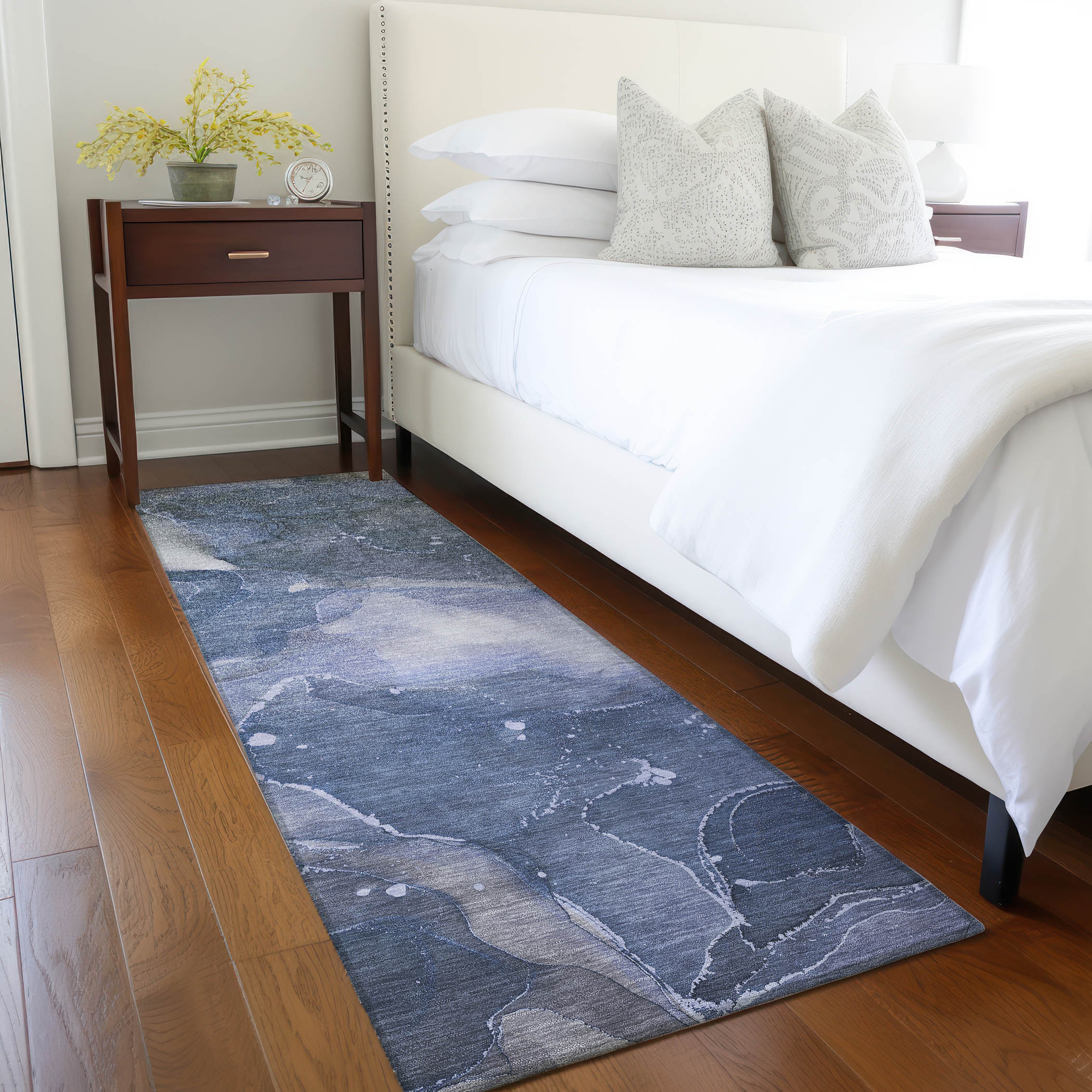 Addison Rugs ACN522BU2X8 Chantille ACN522BU 2 x 7 (ft) Polyester Blue Rectangular Indoor/Outdoor Abstract Machine washable Area rug