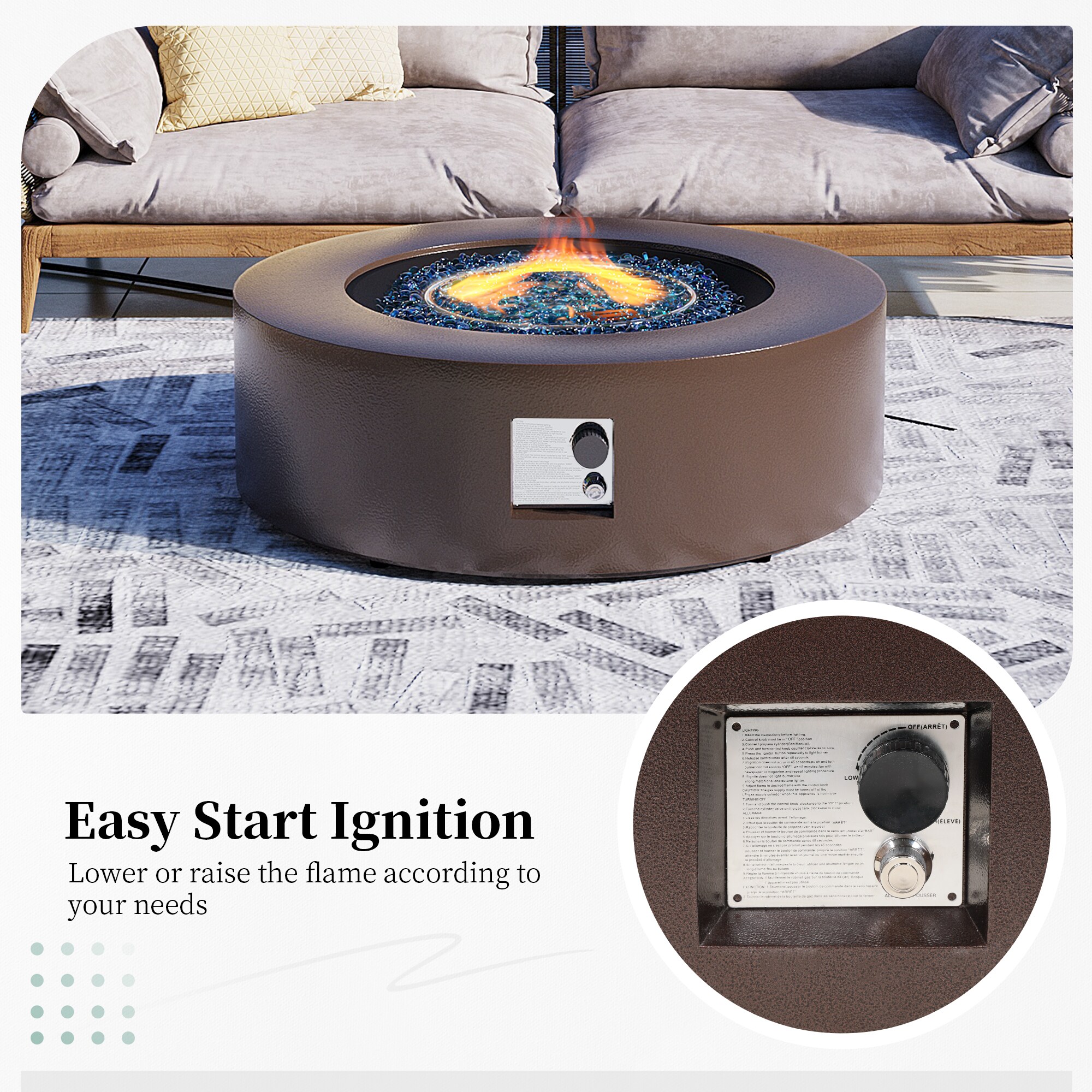 Patio Watcher 42TP-BROWN-KDWST Outdoor-Gas-Firepits - View #5