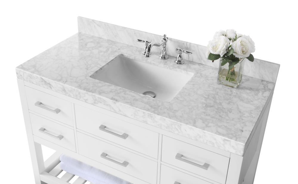 Ancerre Designs Elizabeth 48-in White Undermount Single Sink Bathroom ...