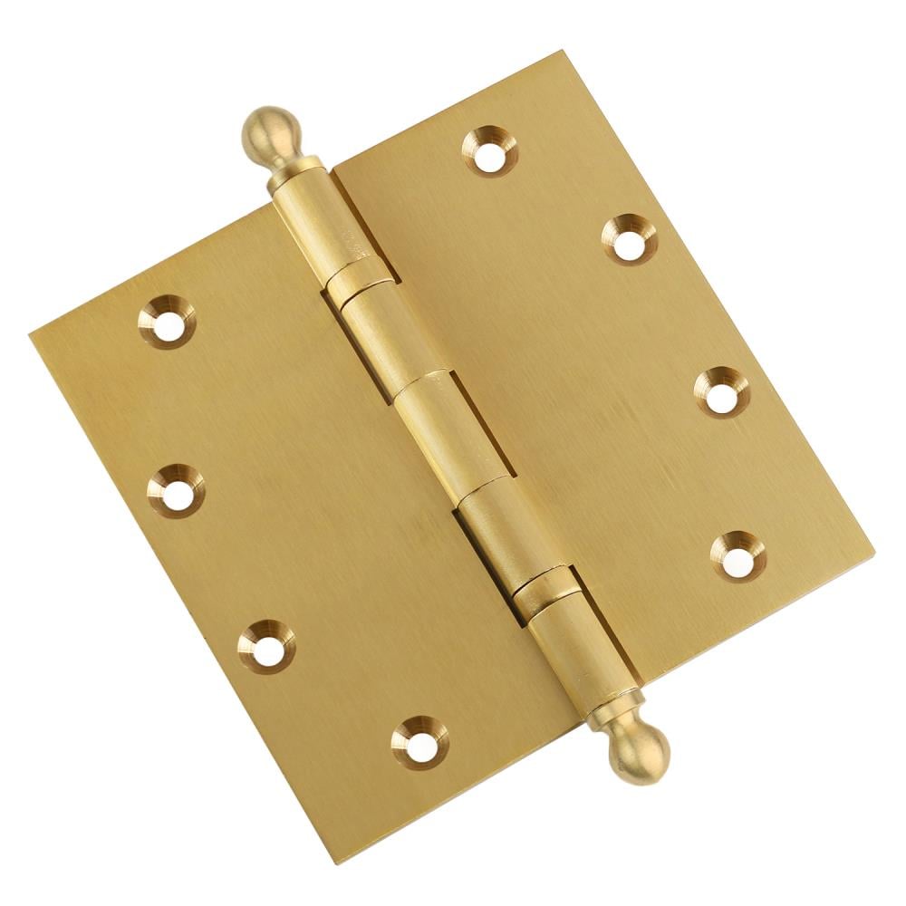 EMBASSY 5050BBUS4B-1 5-in H Square Satin Brass (US4) Mortise Interior/Exterior Door Hinge