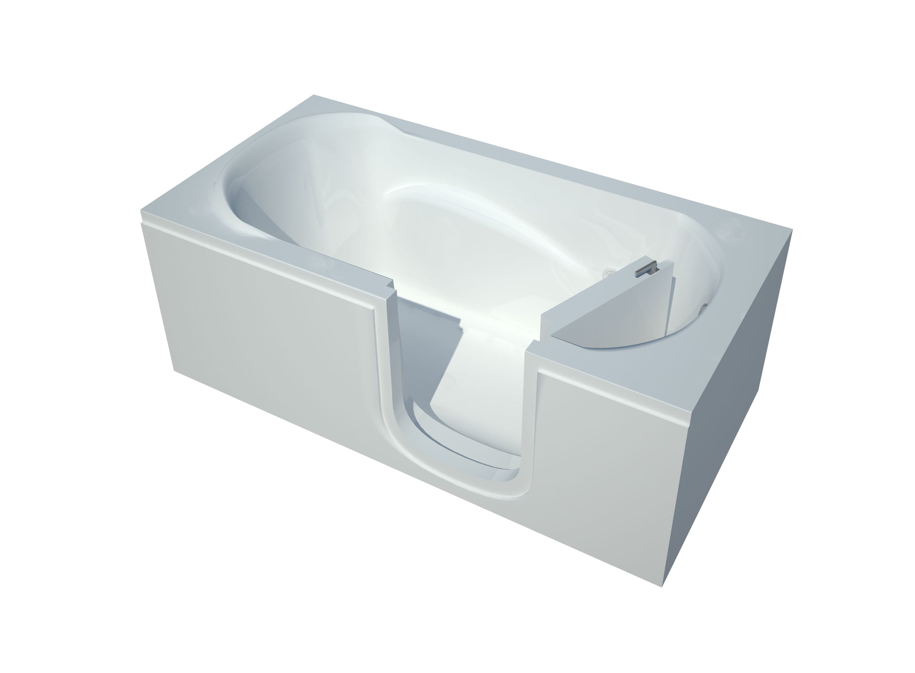Endurance BL3060RWS 30-Inches x 60-Inches White Acrylic Rectangular ( Right-hand Drain )