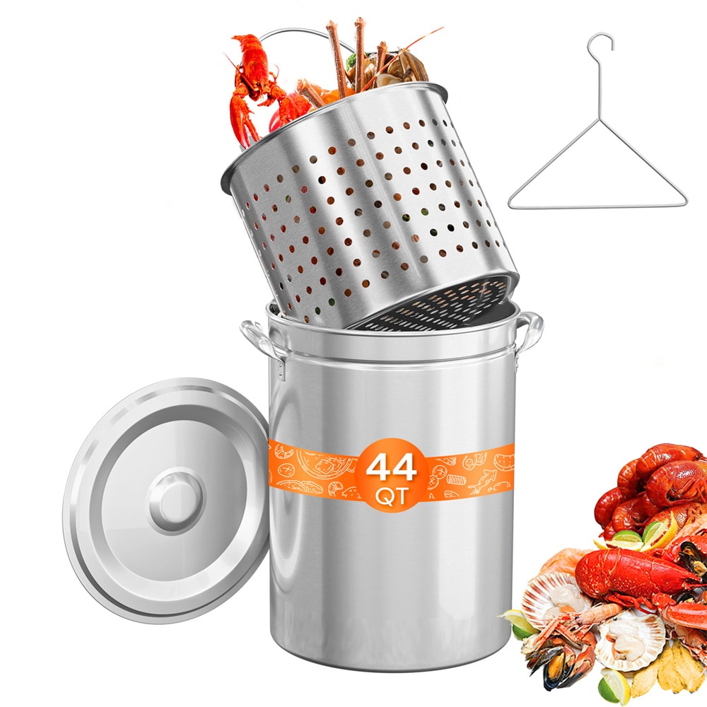 Outopee 44 Quarts Push and turn Ignition Oil-less Gas Turkey Fryer #LO1G57000971
