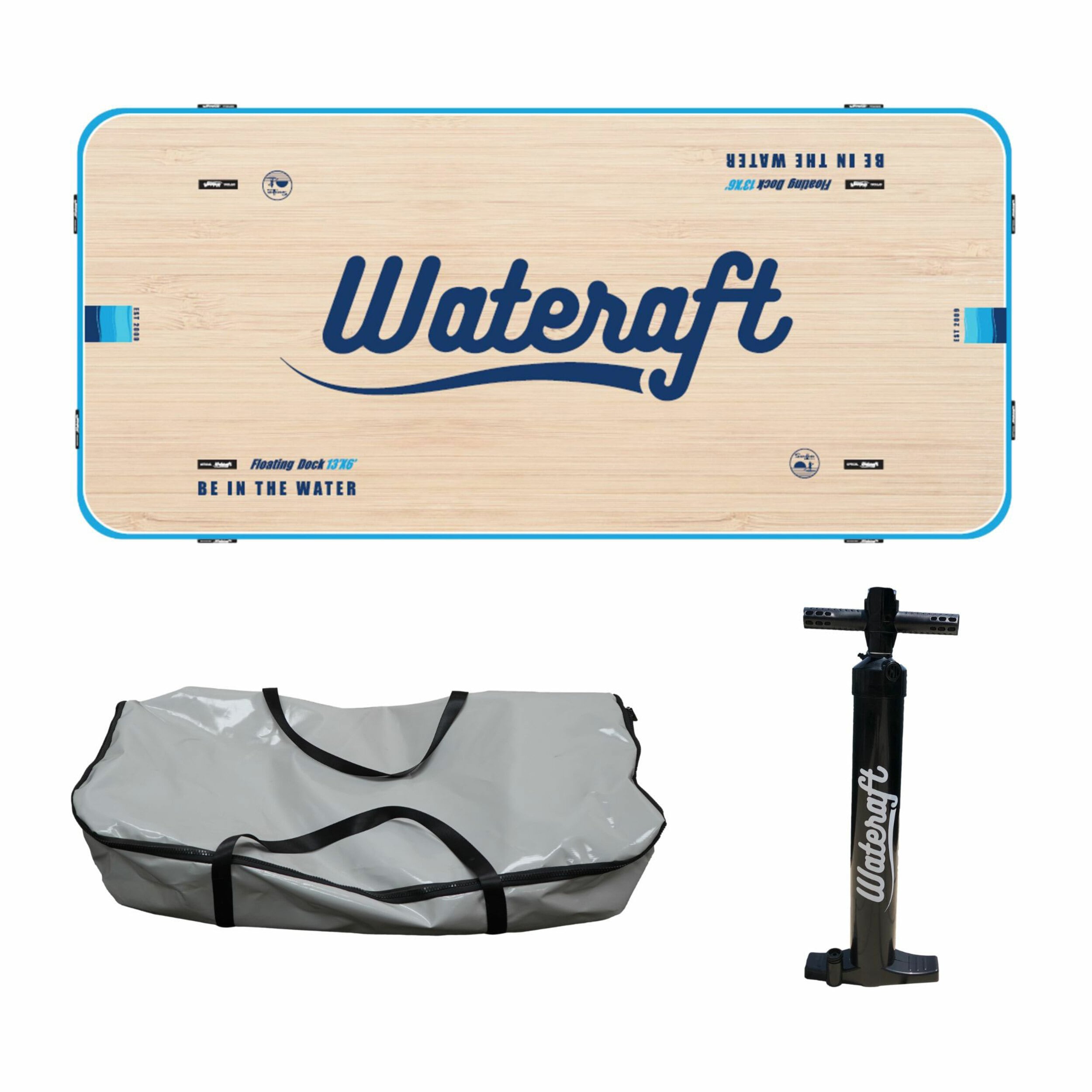 Wateraft 327648 156-Inches x 8 -Seat White/Blue Inflatable raft