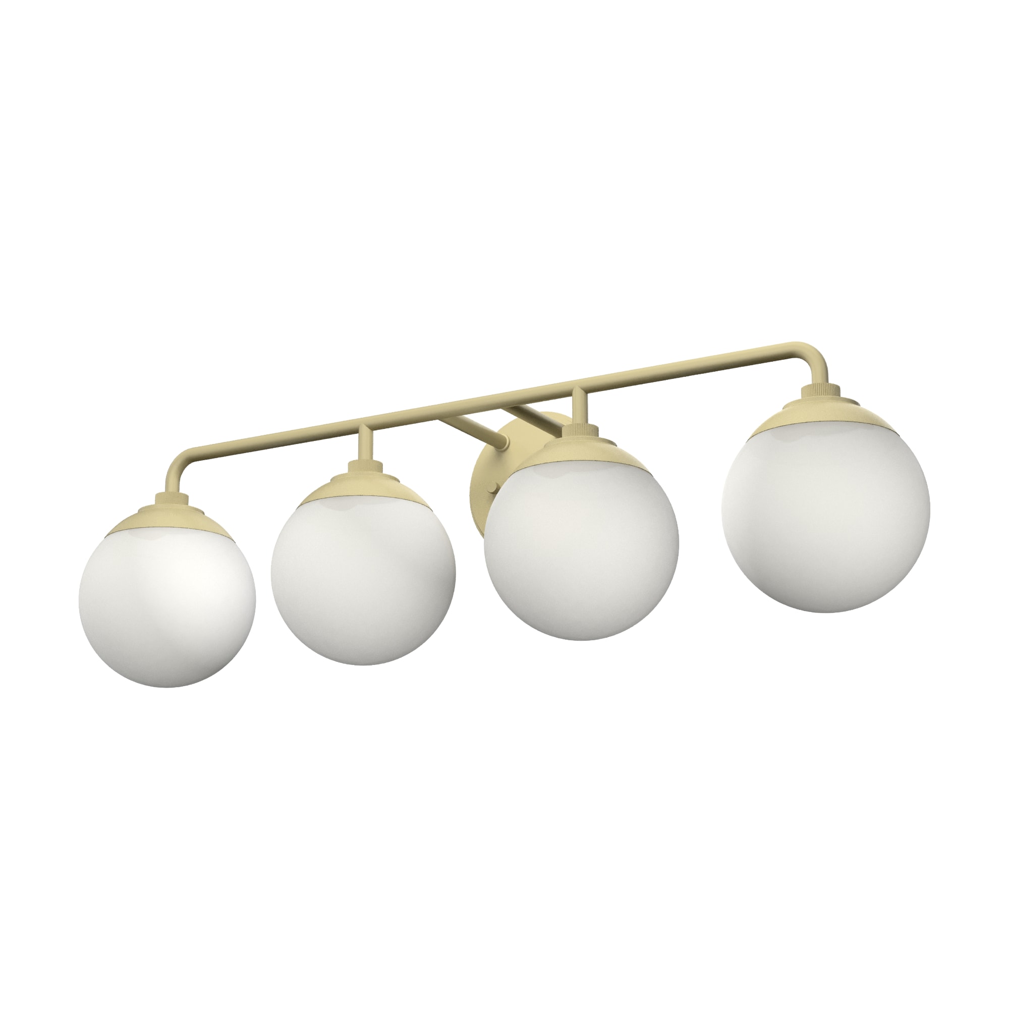 Hunter 19179 Hepburn 30-in 4 -Light Matte Brass Glam Vanity light bar