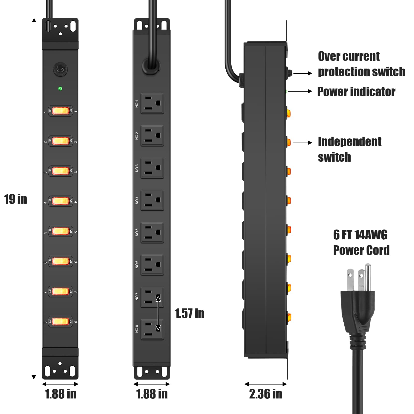 Lukvuzo LLU0712L118 Electrical-Power-Strips - View #5