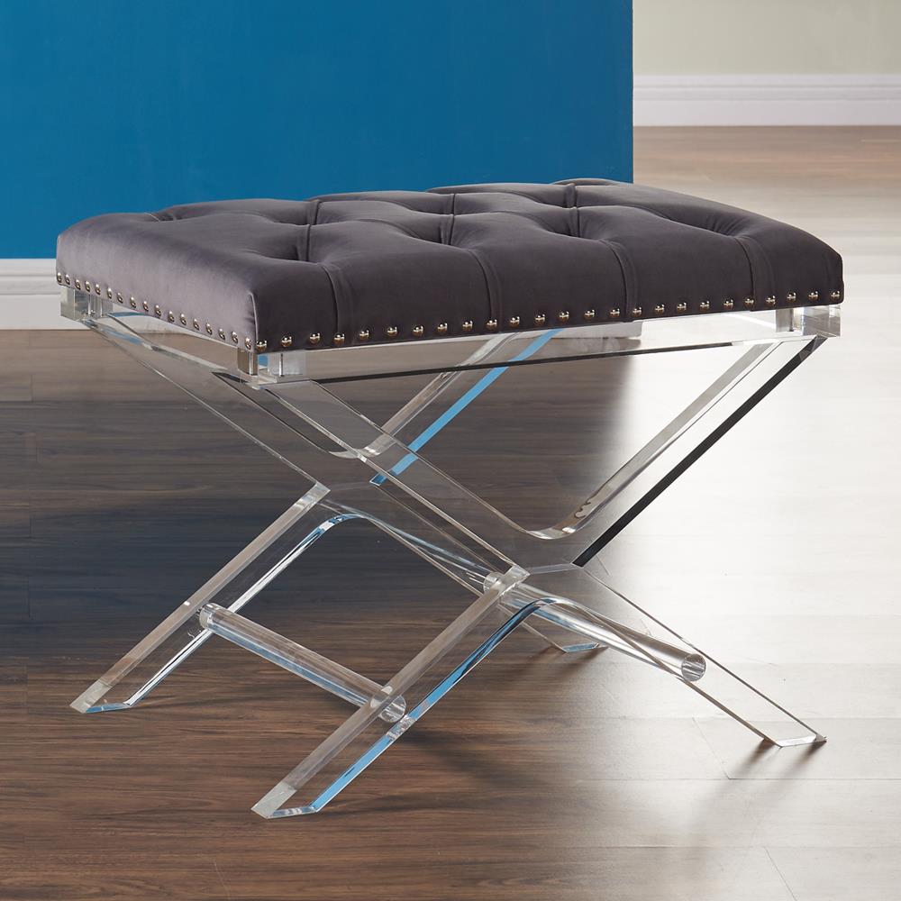 Armen Living LCCOOTGRAY Indoor-Ottomans - View #5