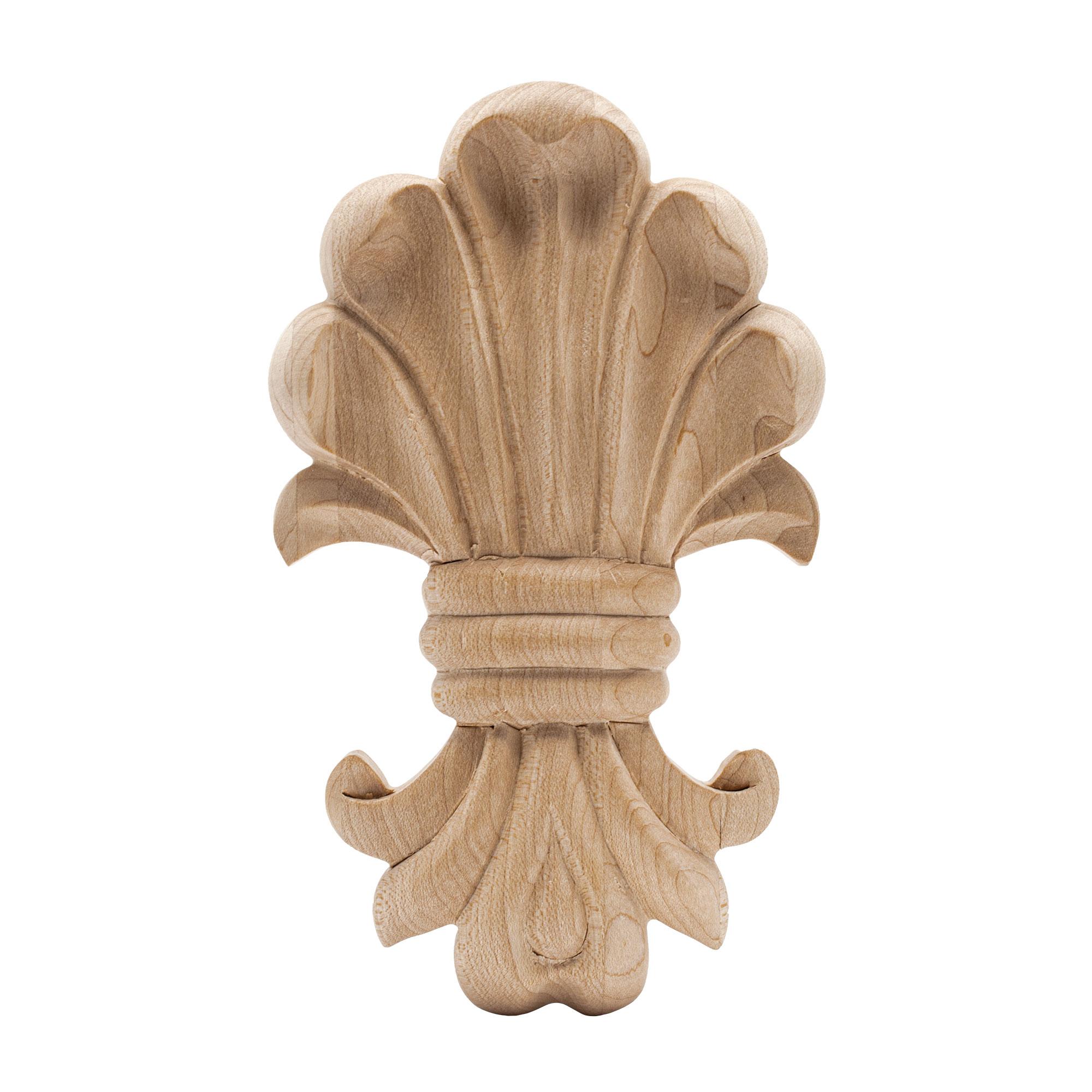 Architectural Products by Outwater RWC005-L-2PK 3.875-Inches W x 6.625-Inches H Acanthus Unfinished Applique