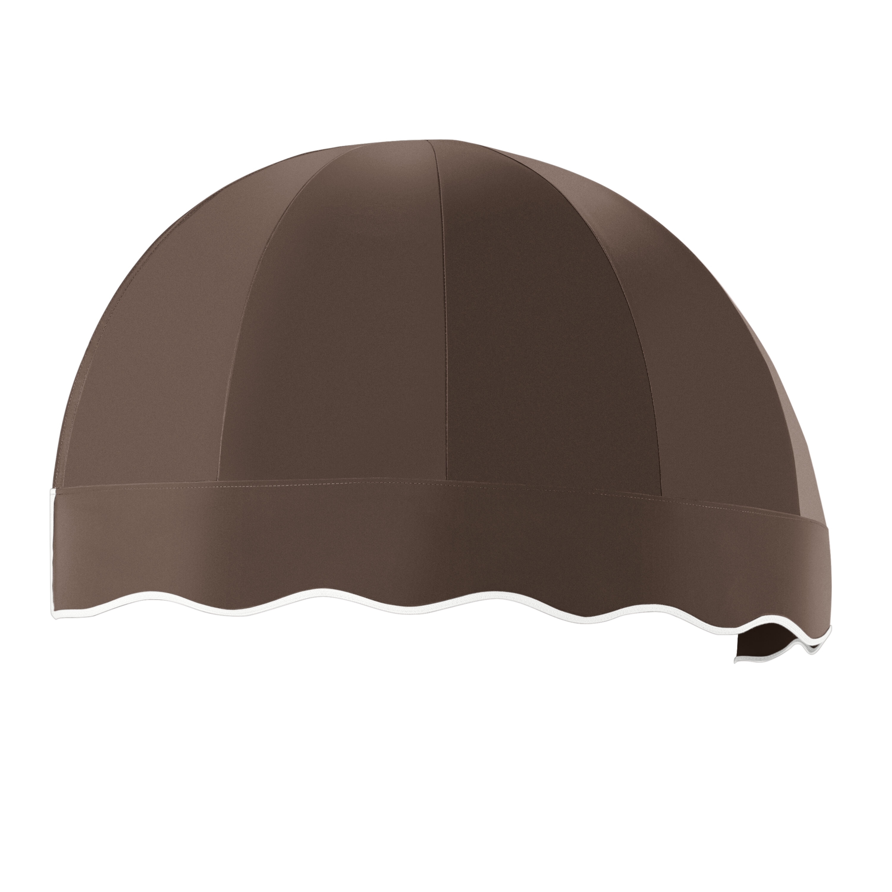 Awntech RB4-L-BRN Bostonian 52.5-in Wide x 26.25-in Projection x 32.25-in Height Fabric Brown Solid Fixed Window/Door Awning
