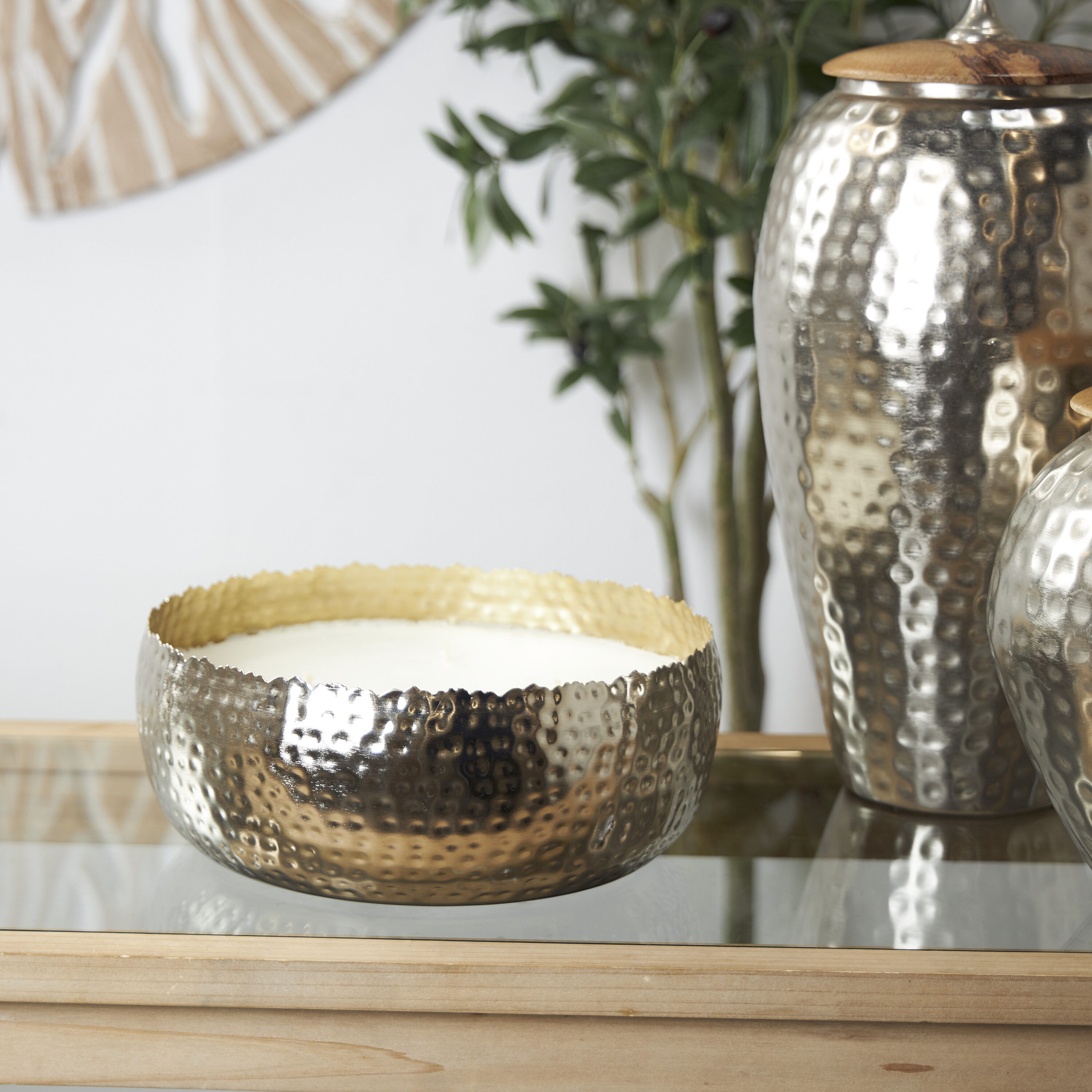 Grayson Lane 820241 White Sage Silver Votive candle