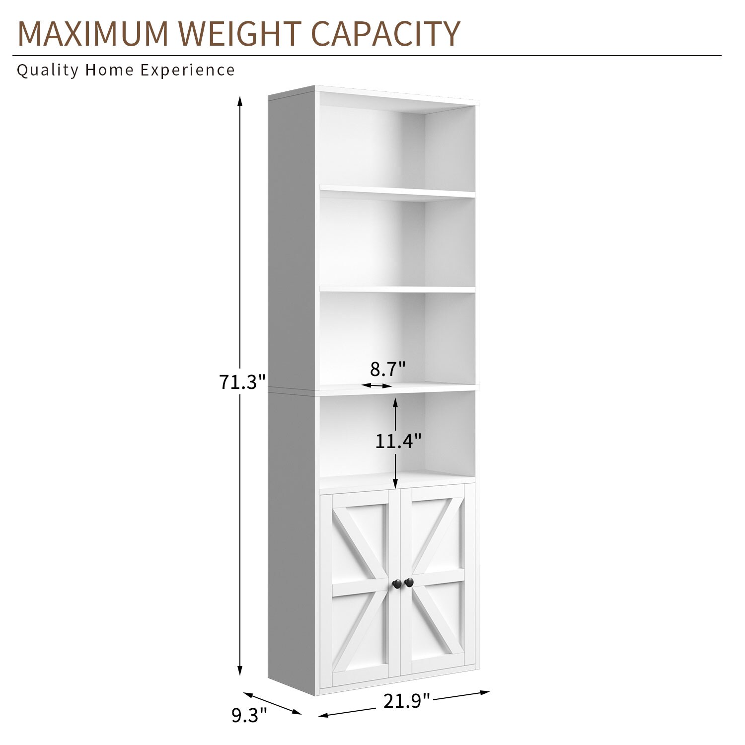 AOXUN H14029WH bookcases - View #5