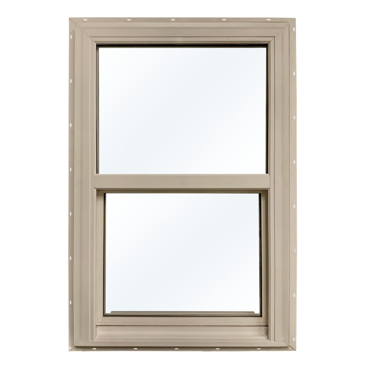 United Window & Door 39SH3660LNCBGE PRO Series SH 35-1/2-in x 59-1/2-in Vinyl New construction Single Hung Window Low-E argon Double Pane Glass (Half Screen Included)