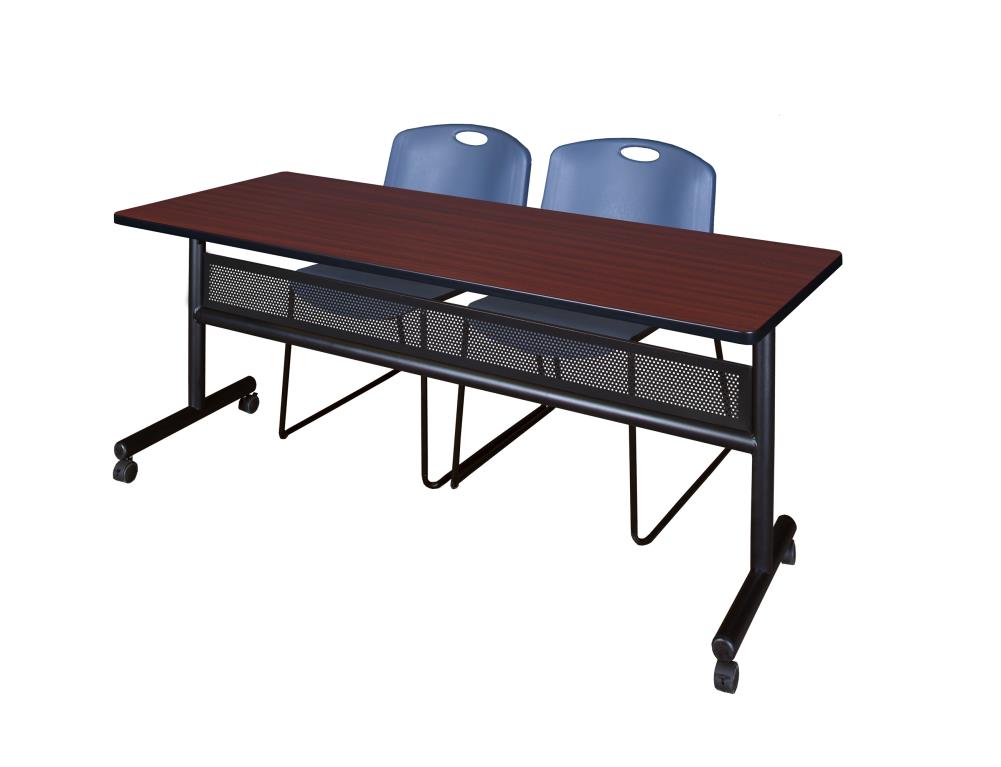 Regency MKFTM7224MH44BE Training Brown 4-Person Training Table (72-in W x 29-in H)
