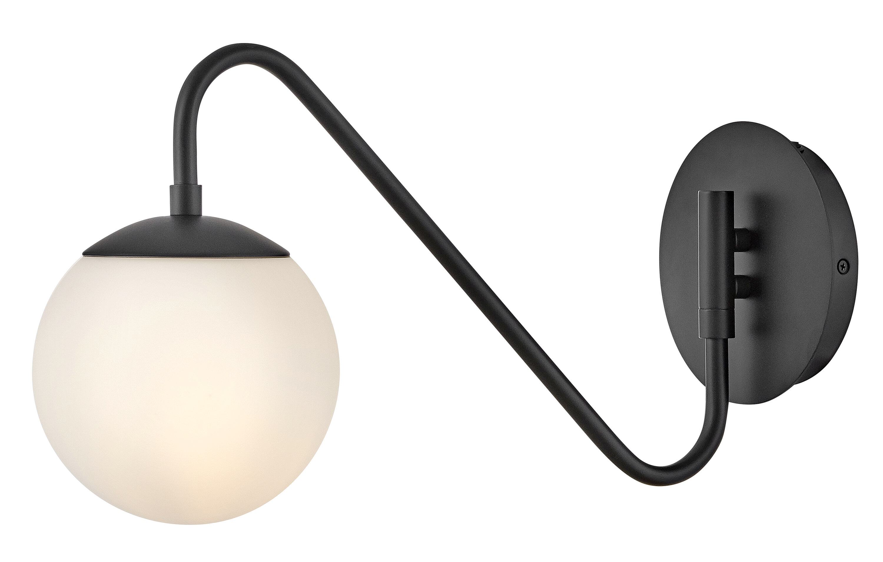 Lark 83480BK Dottie 6-in W 1 -Light Satin Black Wall Sconce
