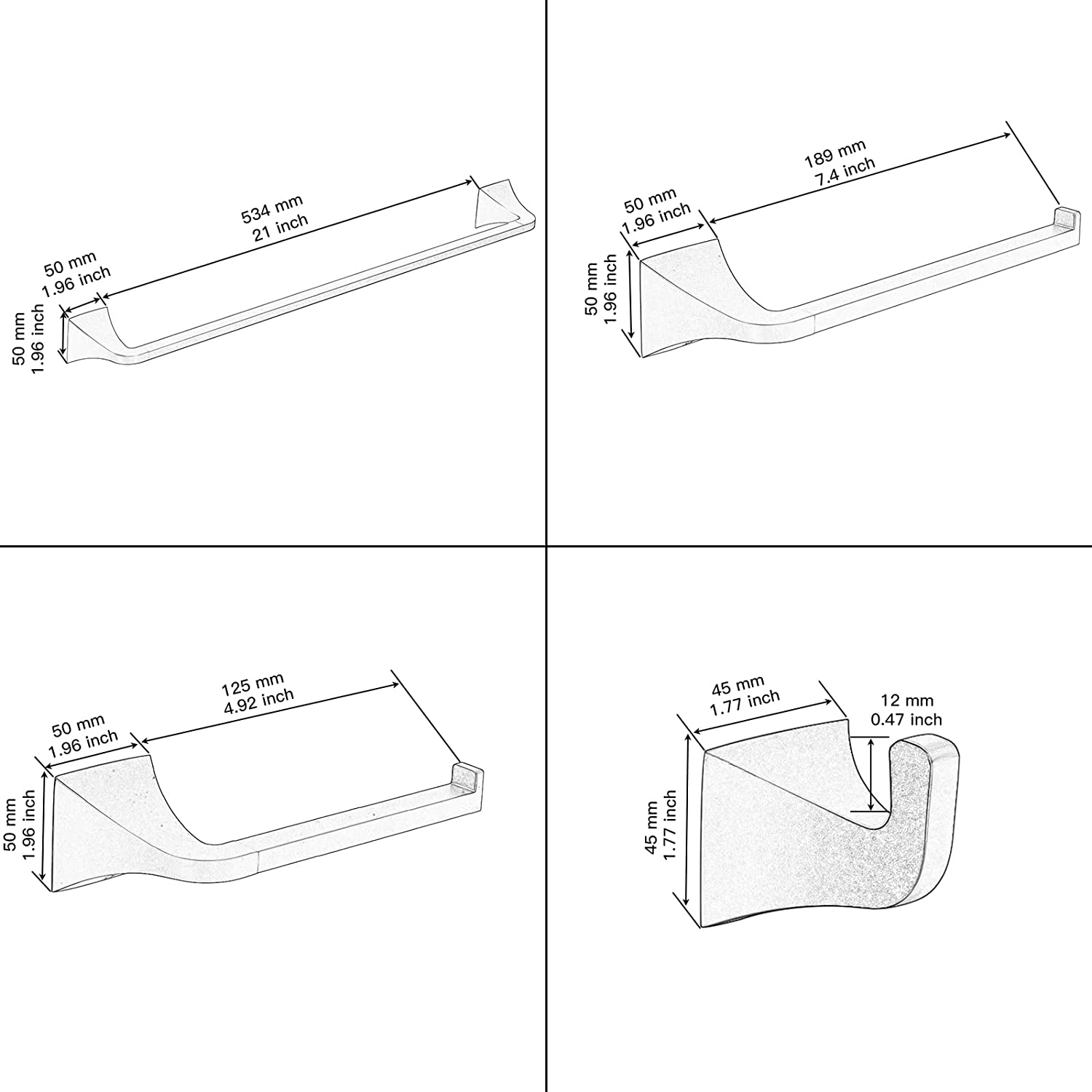 BWE A-91003-C Decorative-Bath-Hardware-Kits - View #7