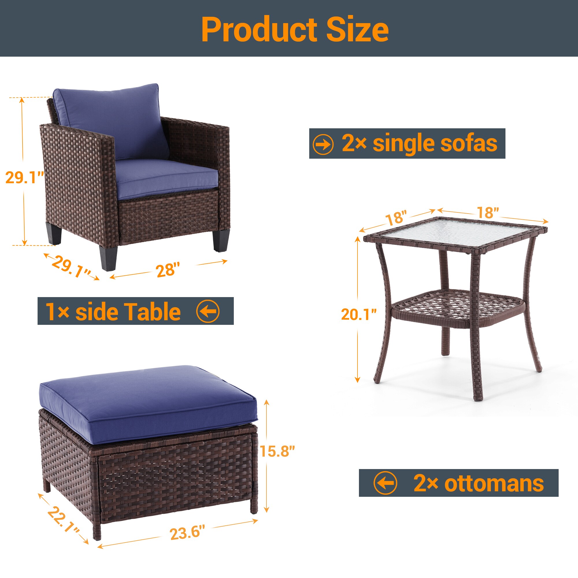ACEGOSES LW-146-NY Patio-Conversation-Sets - View #3