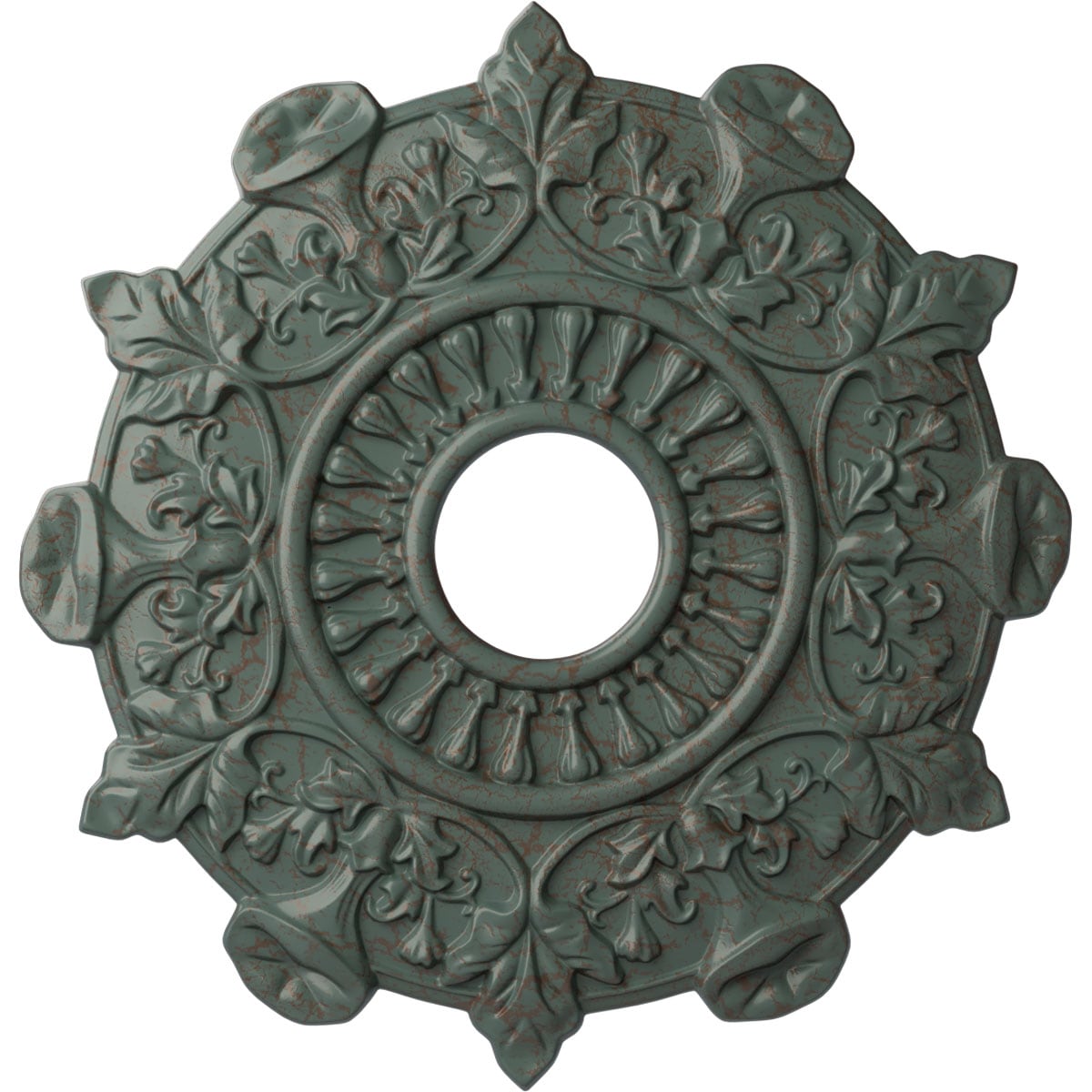 Ekena Millwork CM17PRCBC Preston 17.5-in W x 17.5-in L Painted Cloud Burst Crackle Polyurethane Whole Ceiling Medallion