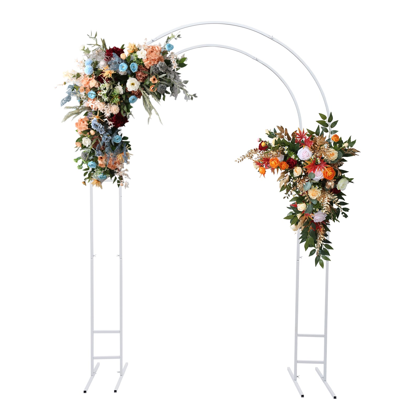CNCEST YLJHKT6JWDZJ8 4.9-ft W x 7.2-ft H Arched White Wrought iron Garden Arbor