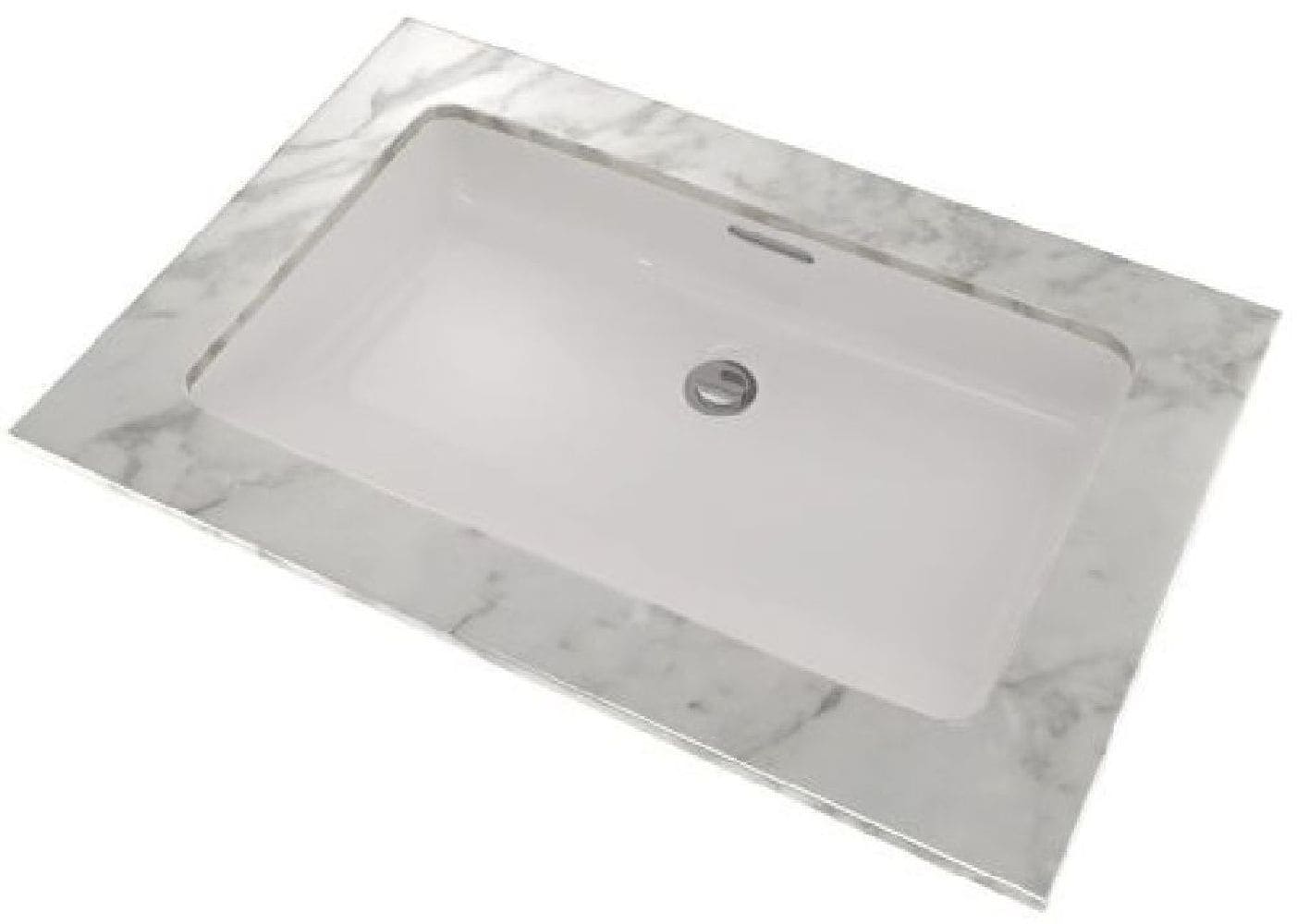 TOTO LT191G-11 Vitreous china Undermount Rectangular Modern Colonial White Bathroom Sink ( 23.75-Inches x 14.37-Inches )