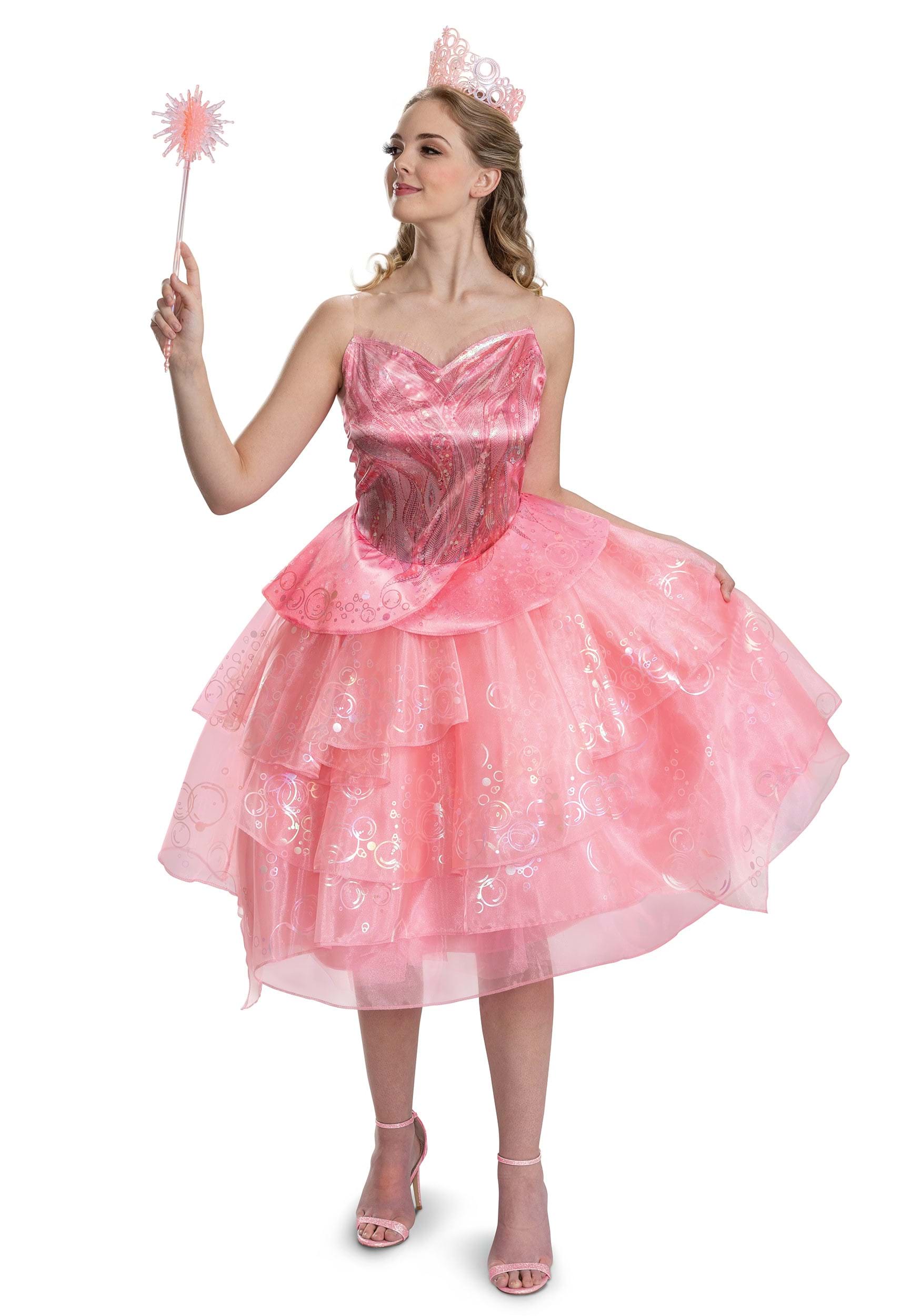 Disguise  Adult Wicked Deluxe Glinda Costume Wicked Costumes Large