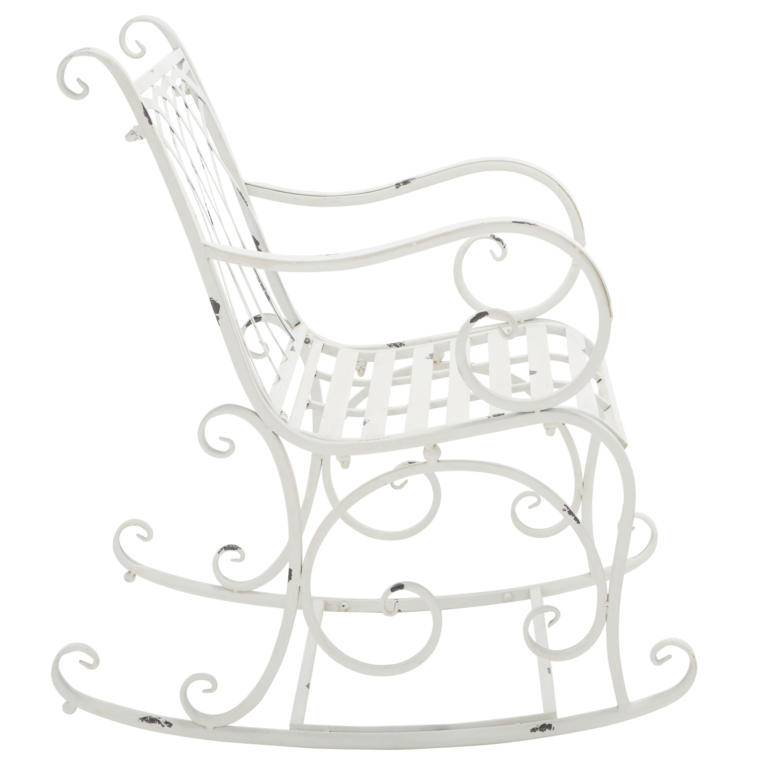 White metal rocking discount chair