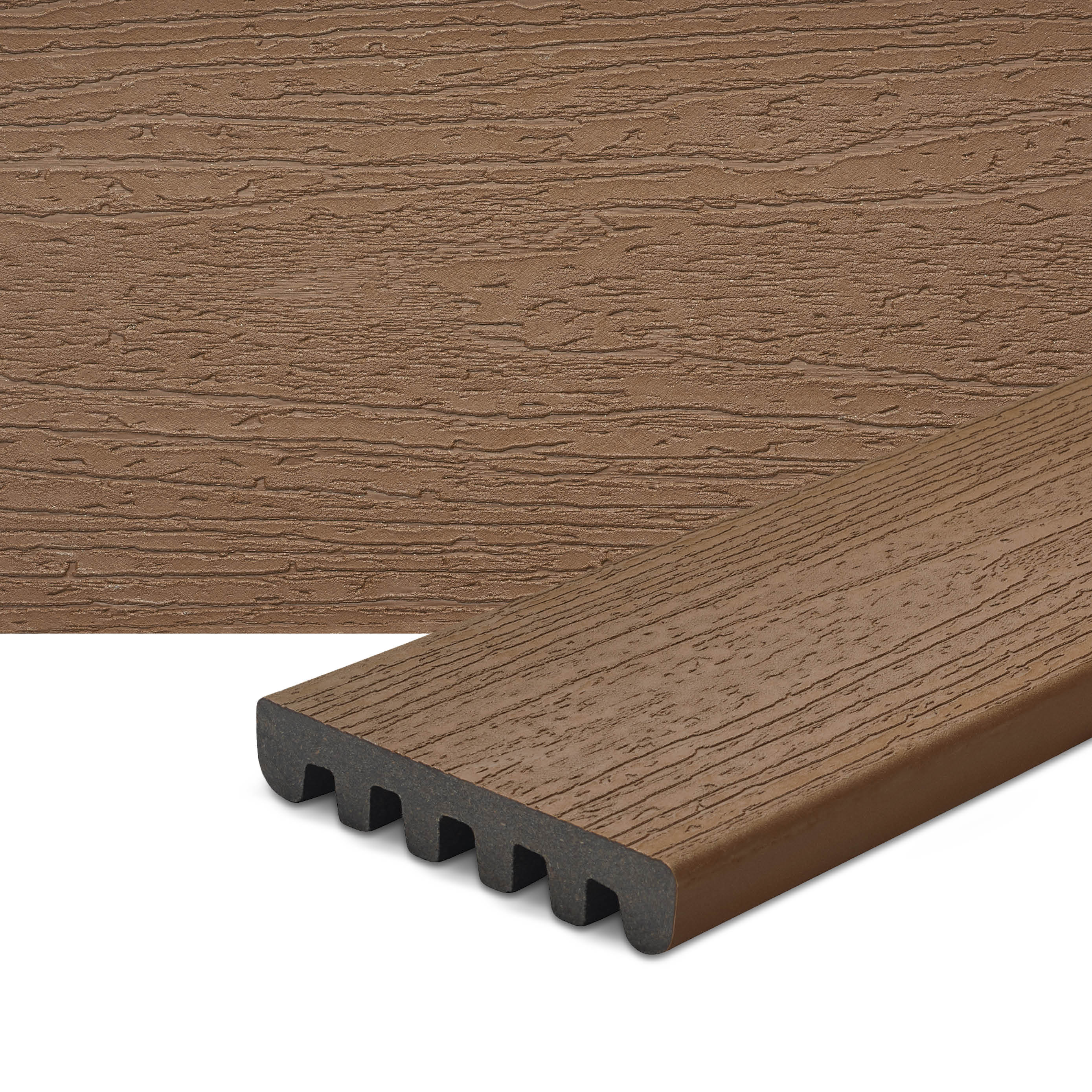 Trex Enhance Basics 1-in x 6-in x 8-ft Saddle Square Composite Deck Board