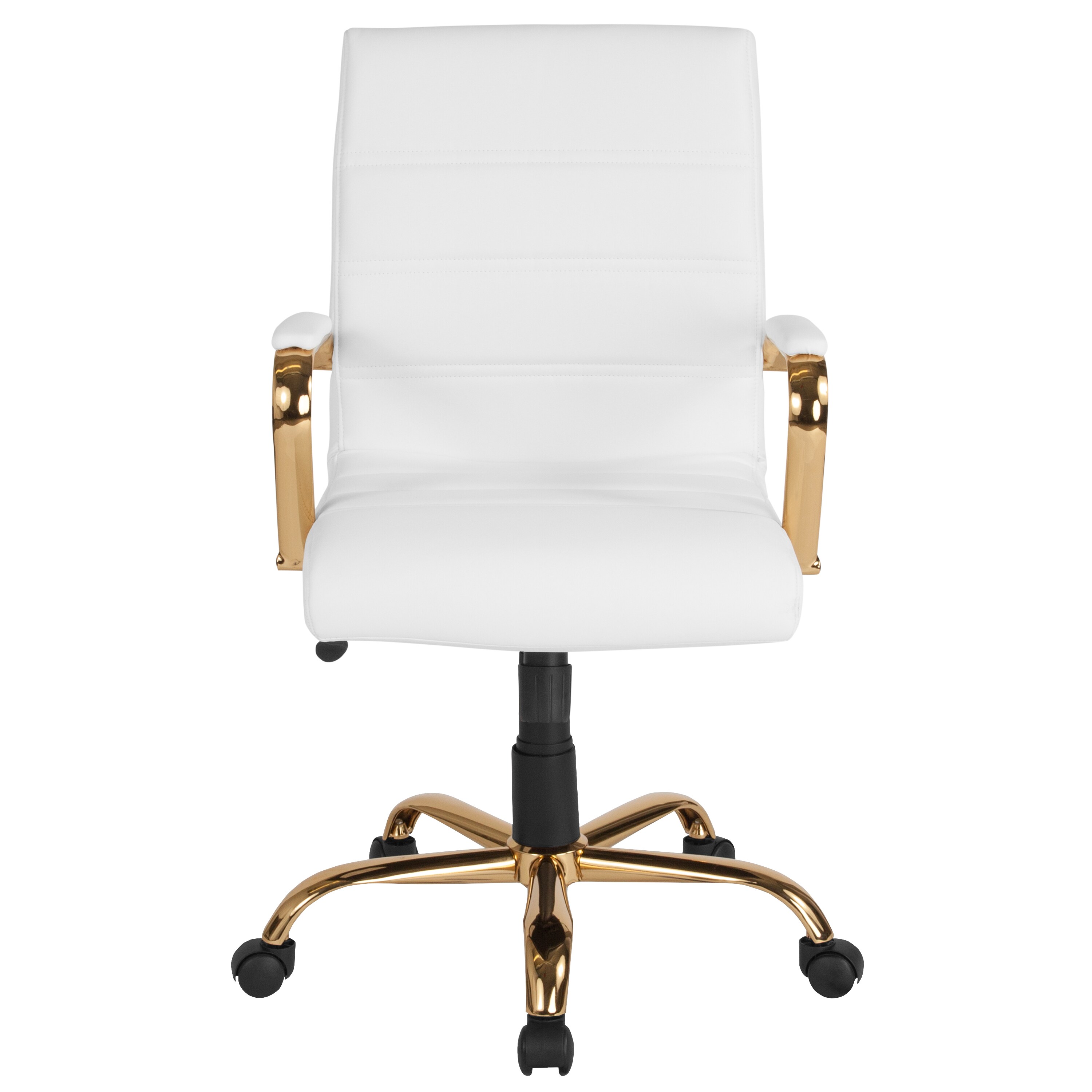 white office chair gold legs