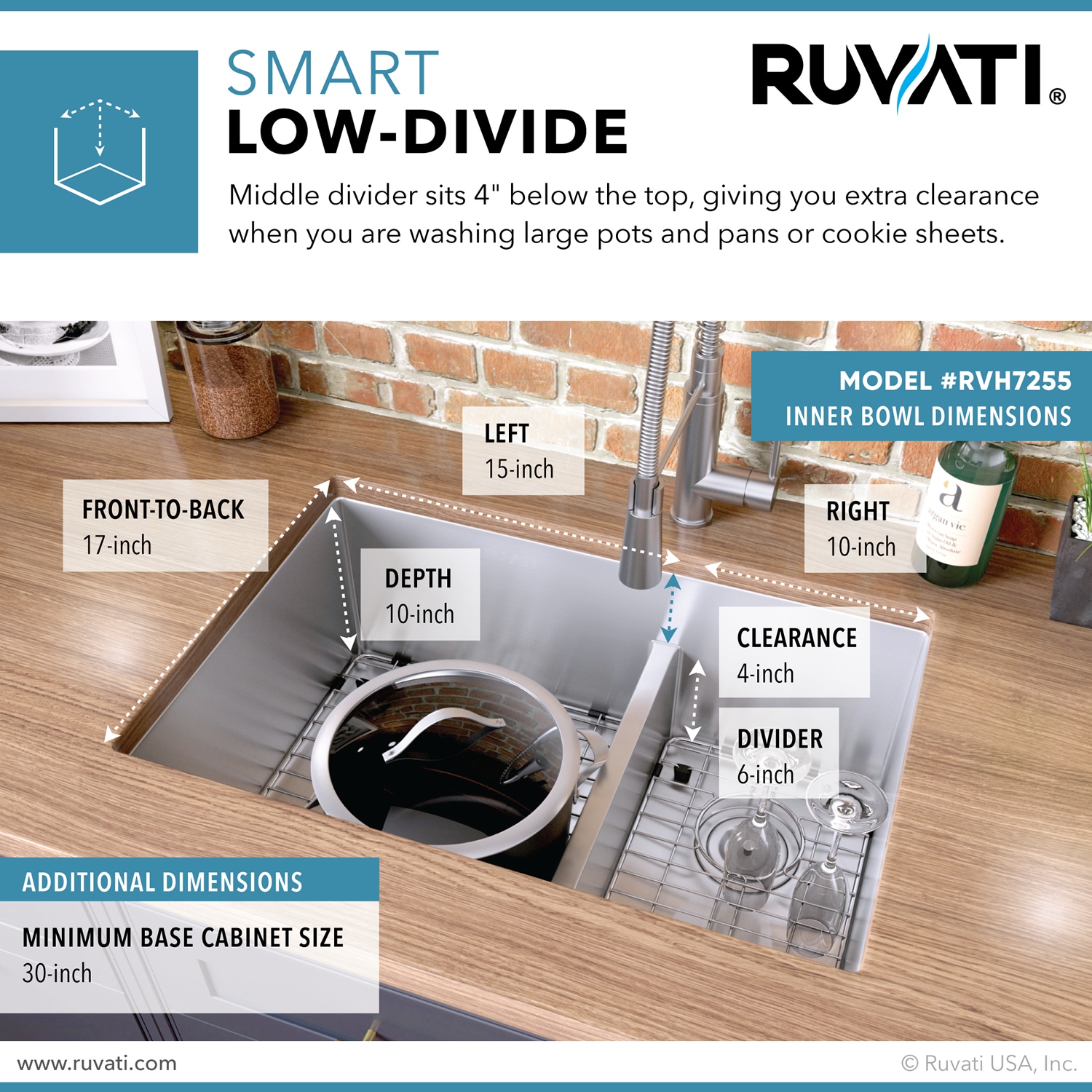 Ruvati RVH7255 Kitchen-Sinks - View #6