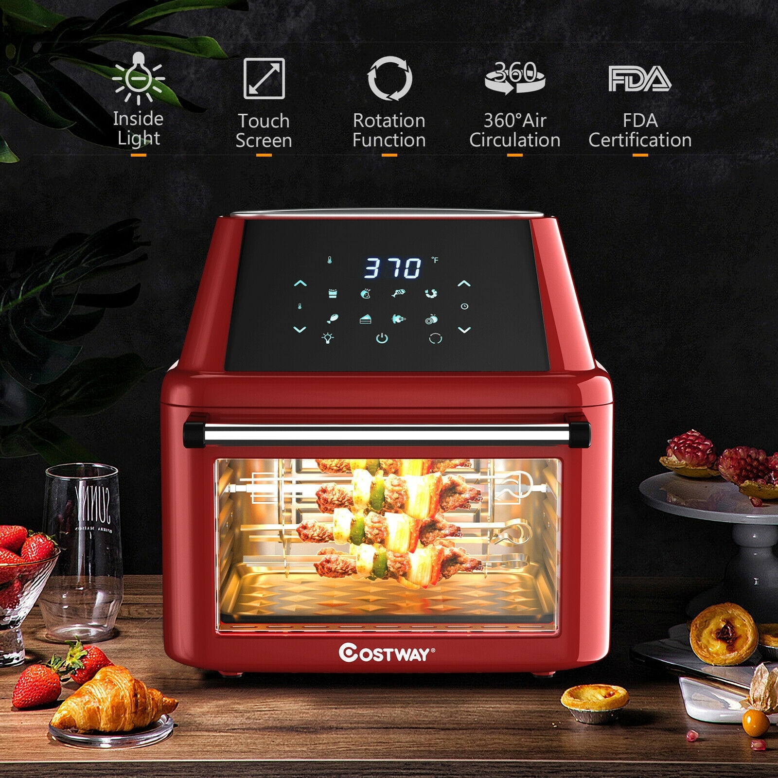 PARIS RHÔNE Air Fryer Oven 19QT, Family-Sized Toaster Oven