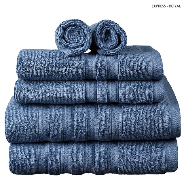 Cotton Bath Towel Set, Royal Blue Bathroom Towel Set