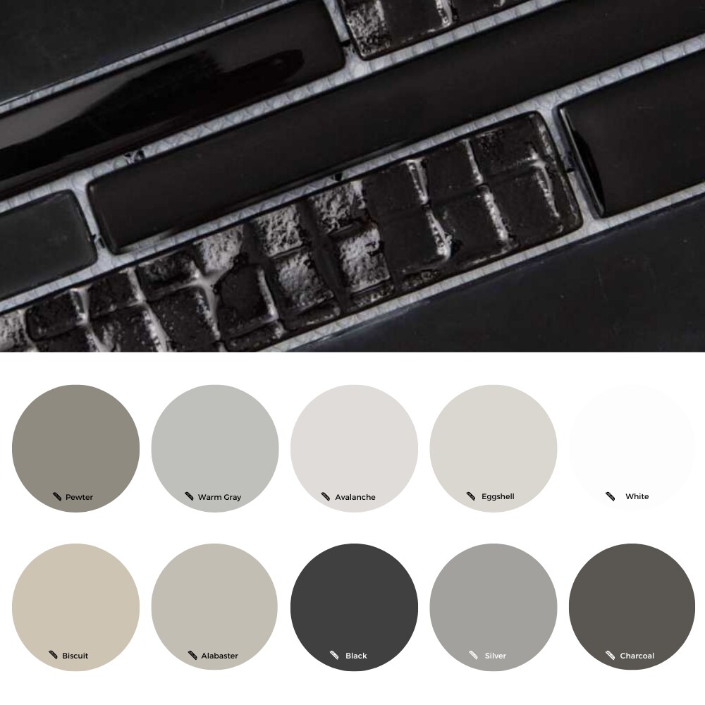 Karma Black 12x12 Textured Glass Mosaic Wall Tile