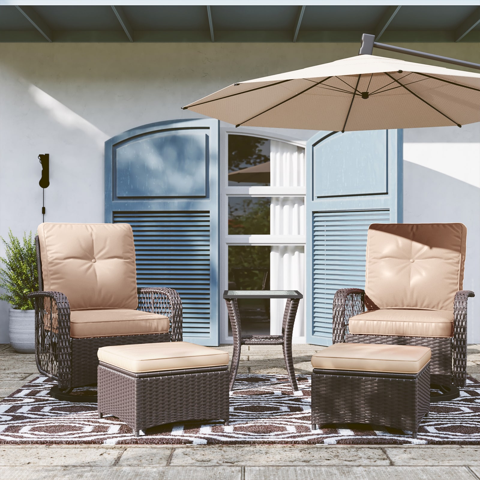 AOXUN LG-036BG-38BG Patio-Conversation-Sets - View #2