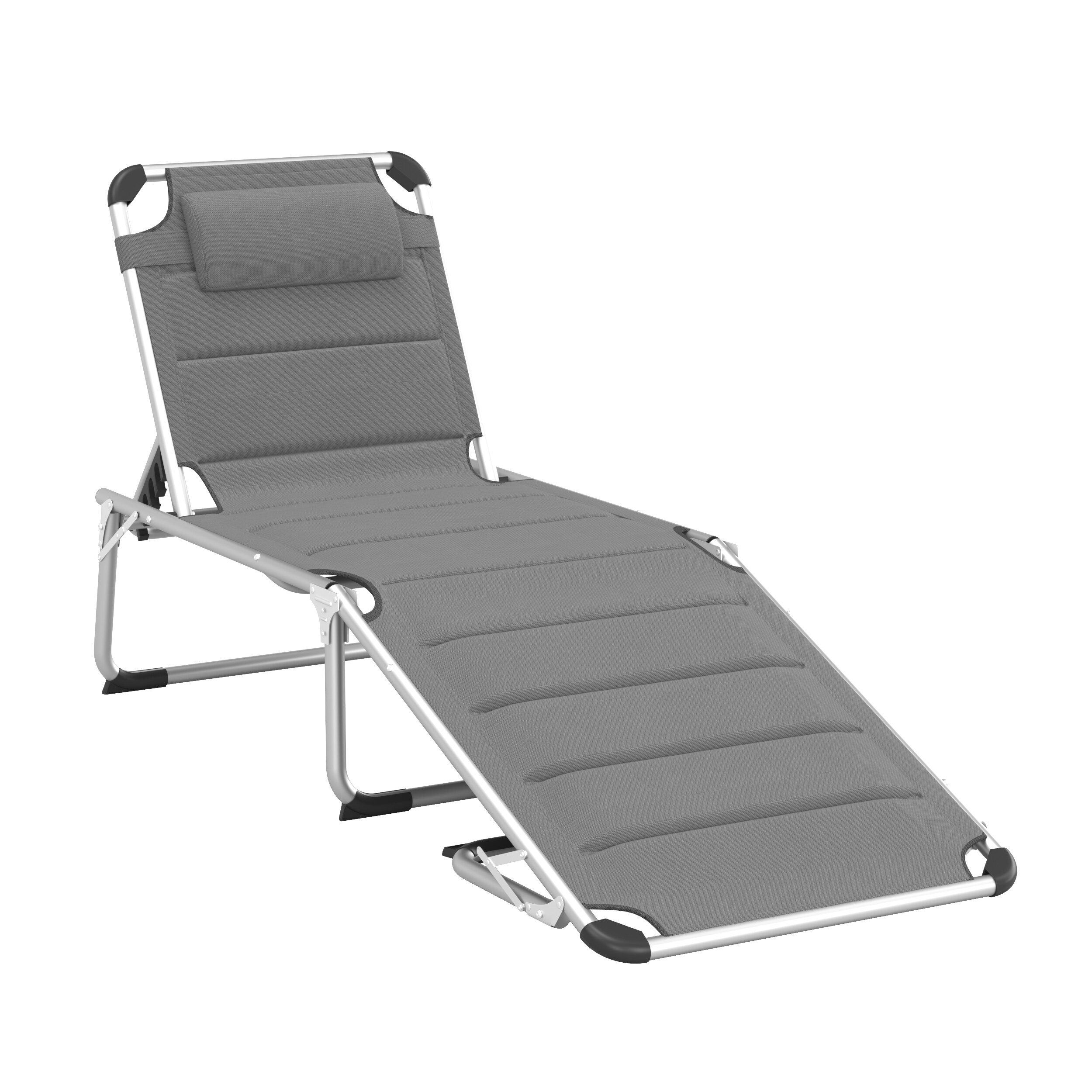 Siavonce FZ14977 Polyester Gray Folding Camping chair Adjustable and