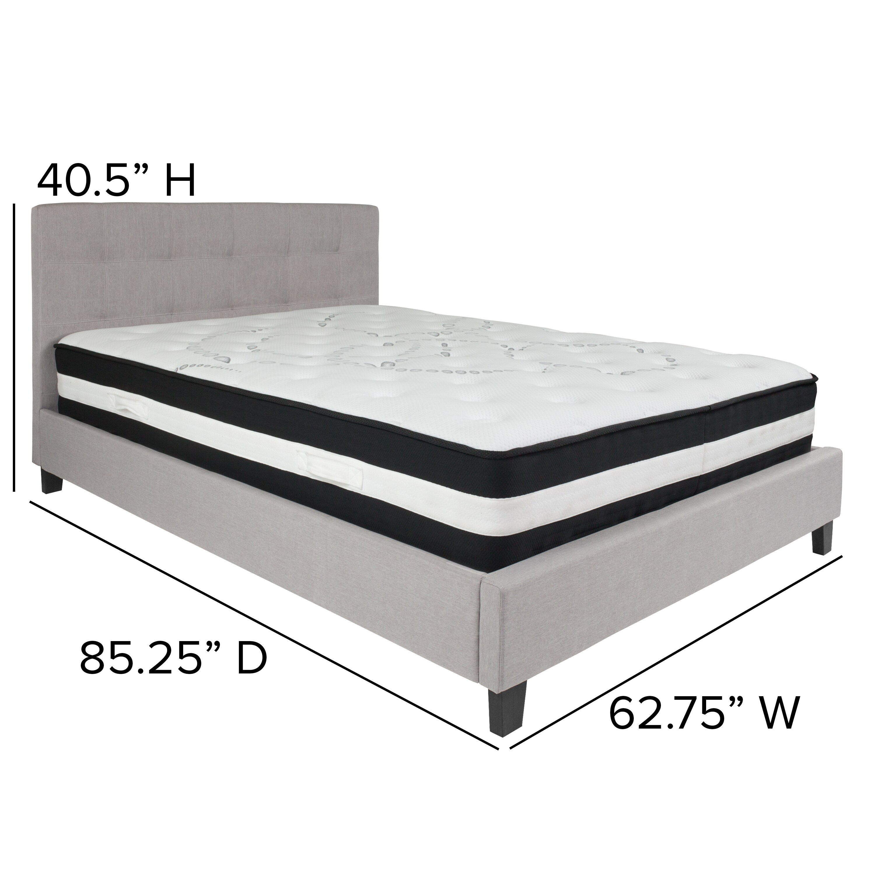 Flash Furniture Gray Queen Bed at Lowes.com