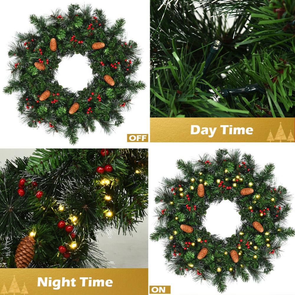 WELLFOR CM-HWY-22044 Artificial-Christmas-Wreaths - View #8