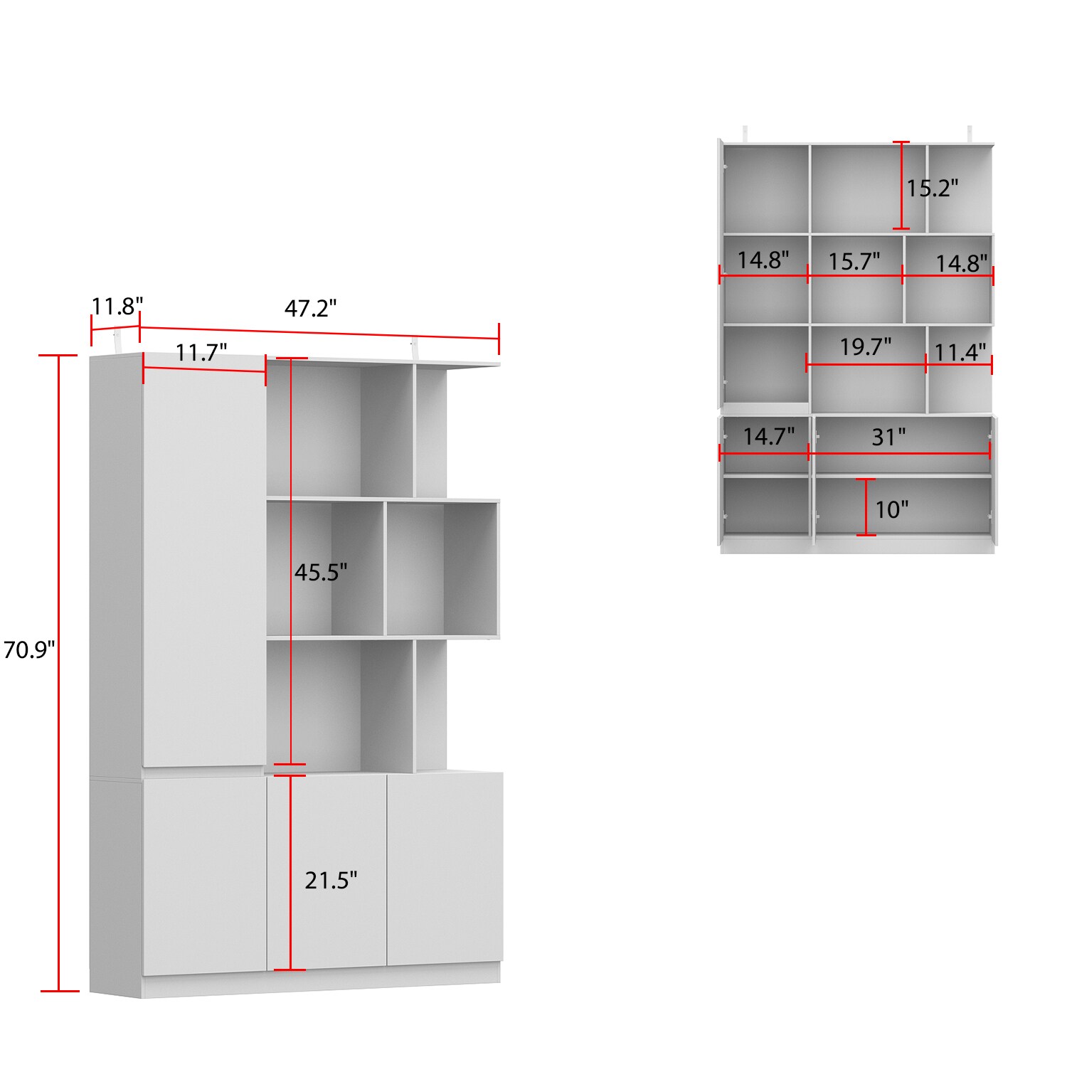 FUFU&GAGA LJY-KF260027-03 bookcases - View #11