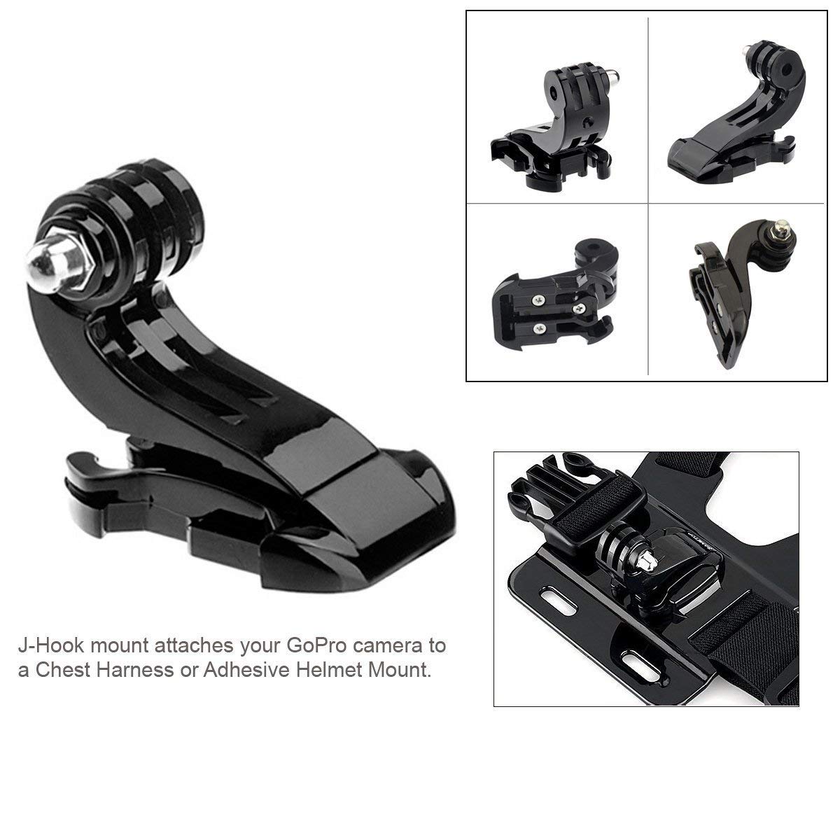 Etokfoks Action Camera Head and Chest Mount Bundle with Adjustable ...