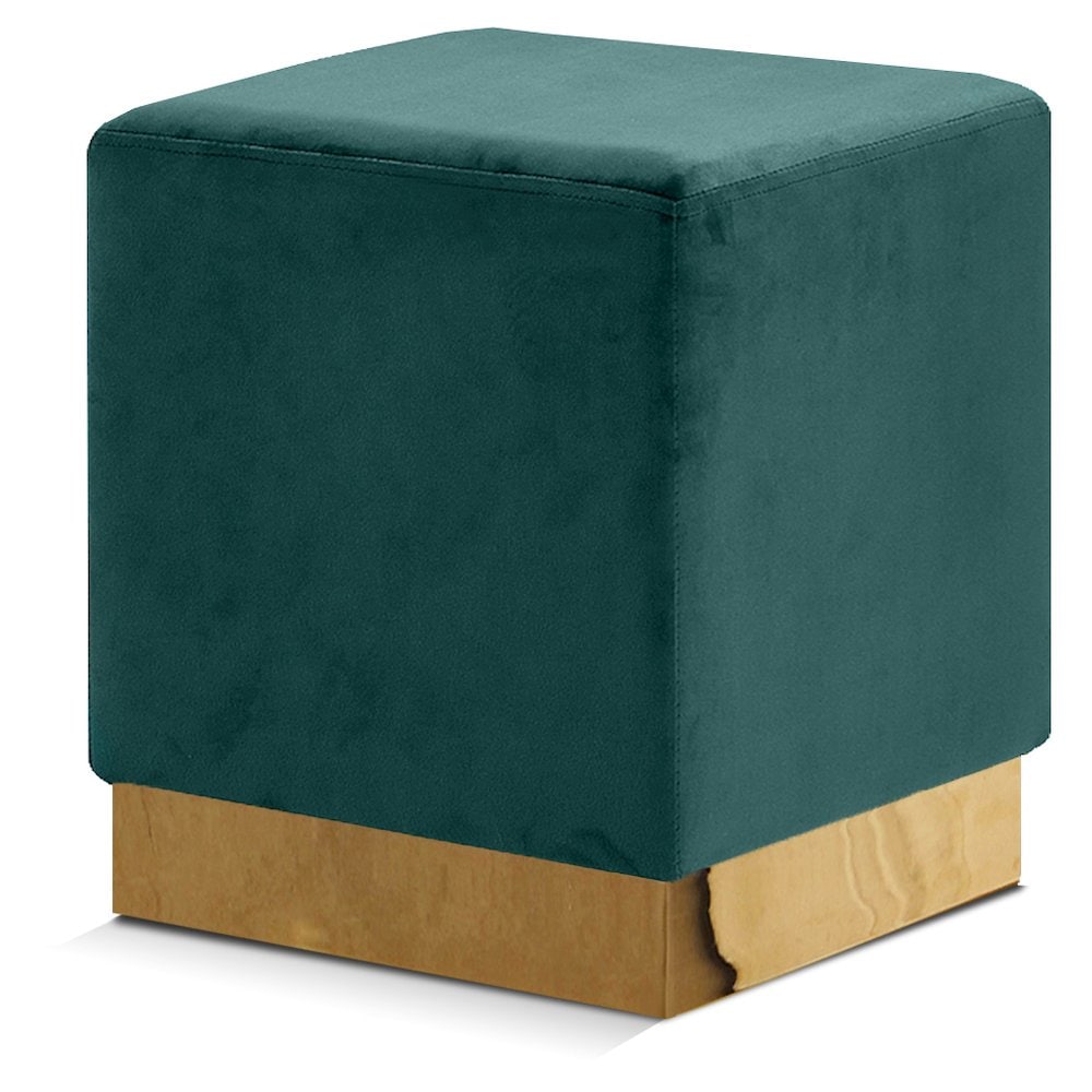 Meridian 134GREEN Jax Green Velvet Ottoman Stool