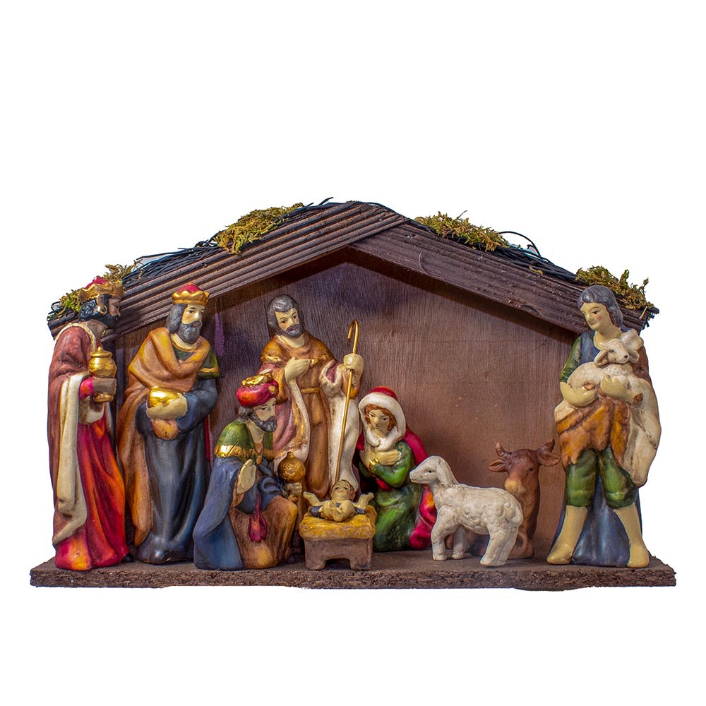 1.25-5.25-Inch Porcelain Nativity 9-Piece Set