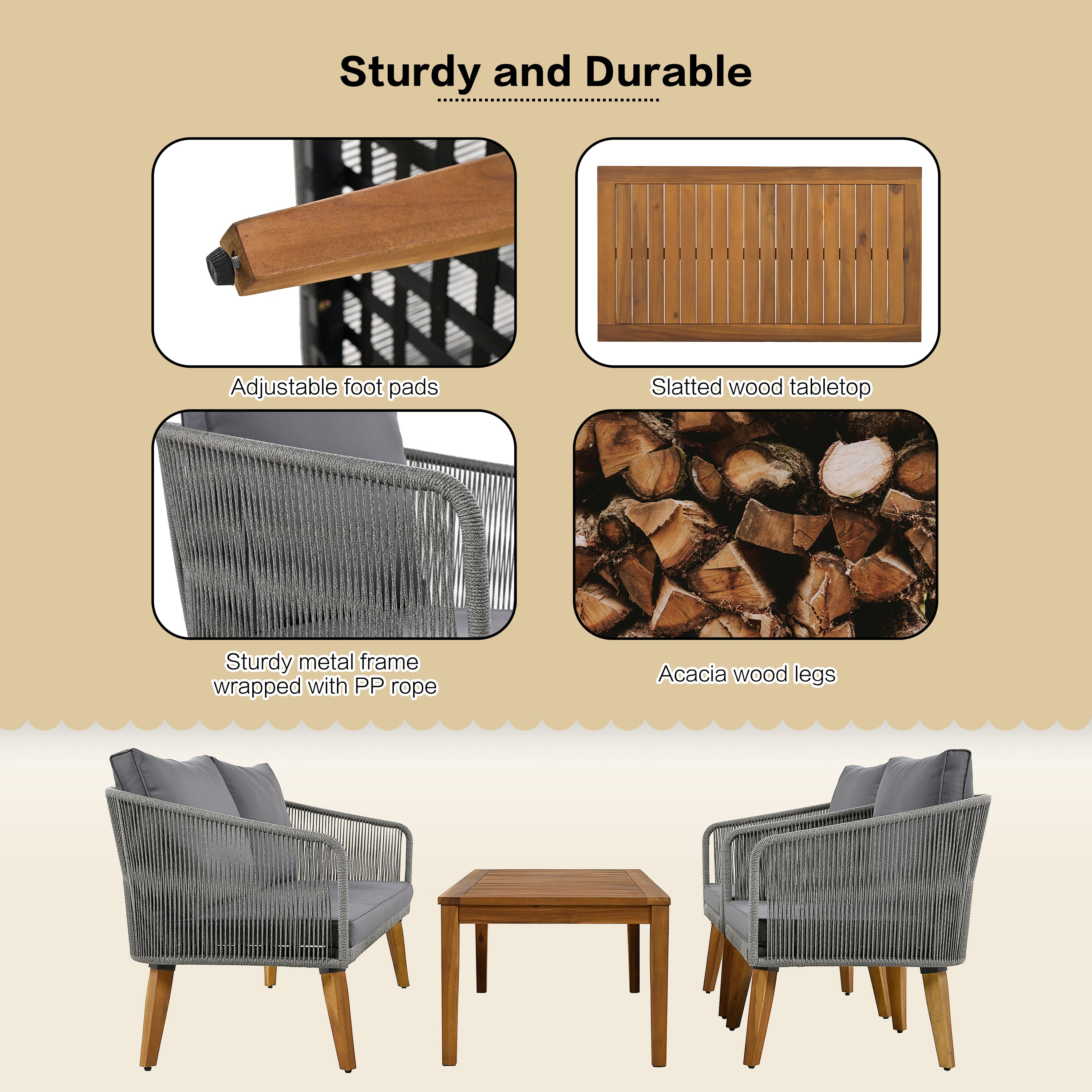 JIMSMAISON BOTRPCS02GR Patio-Conversation-Sets - View #7