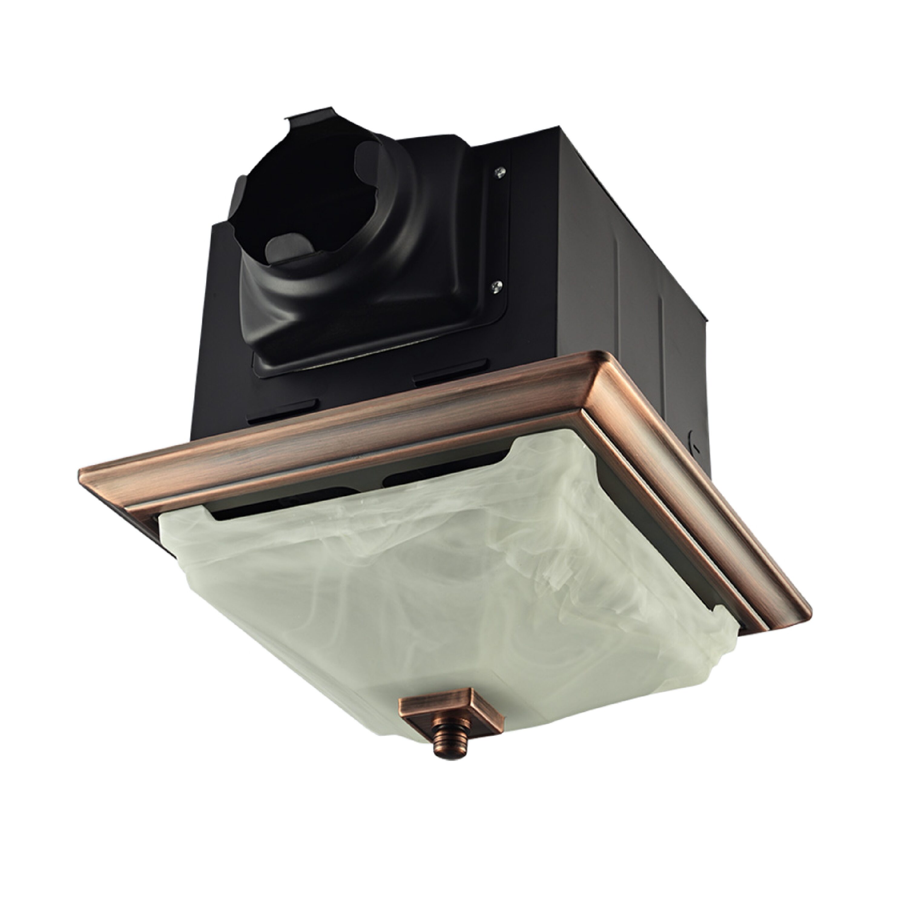 Lift Bridge Kitchen & Bath DSQR110ORB 1.5-Sones 110-CFM Oil Rubbed Bronze Decorative Lighted Bathroom fan