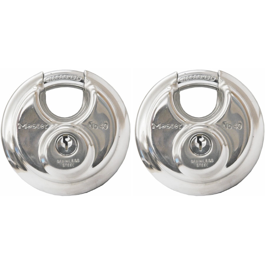 Master Lock 40TPF Outdoor Shrouded Keyed Padlock, 2-3/4-in Wide Keyed Alike(2-Pack)