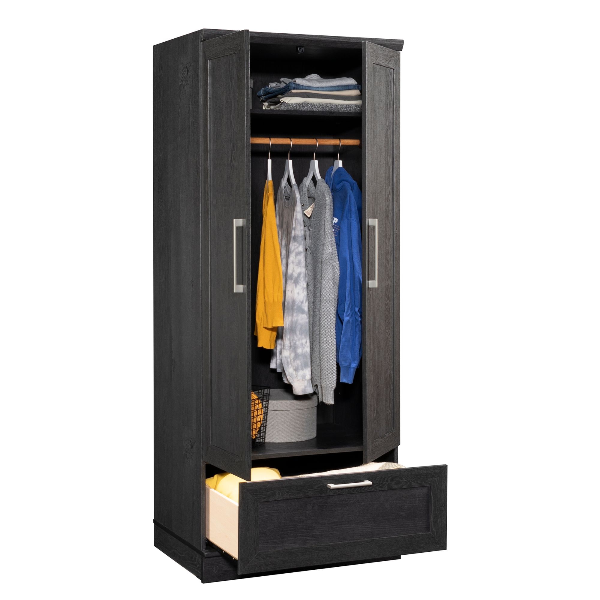  HomePlus Storage Armoire Raven Oak finish