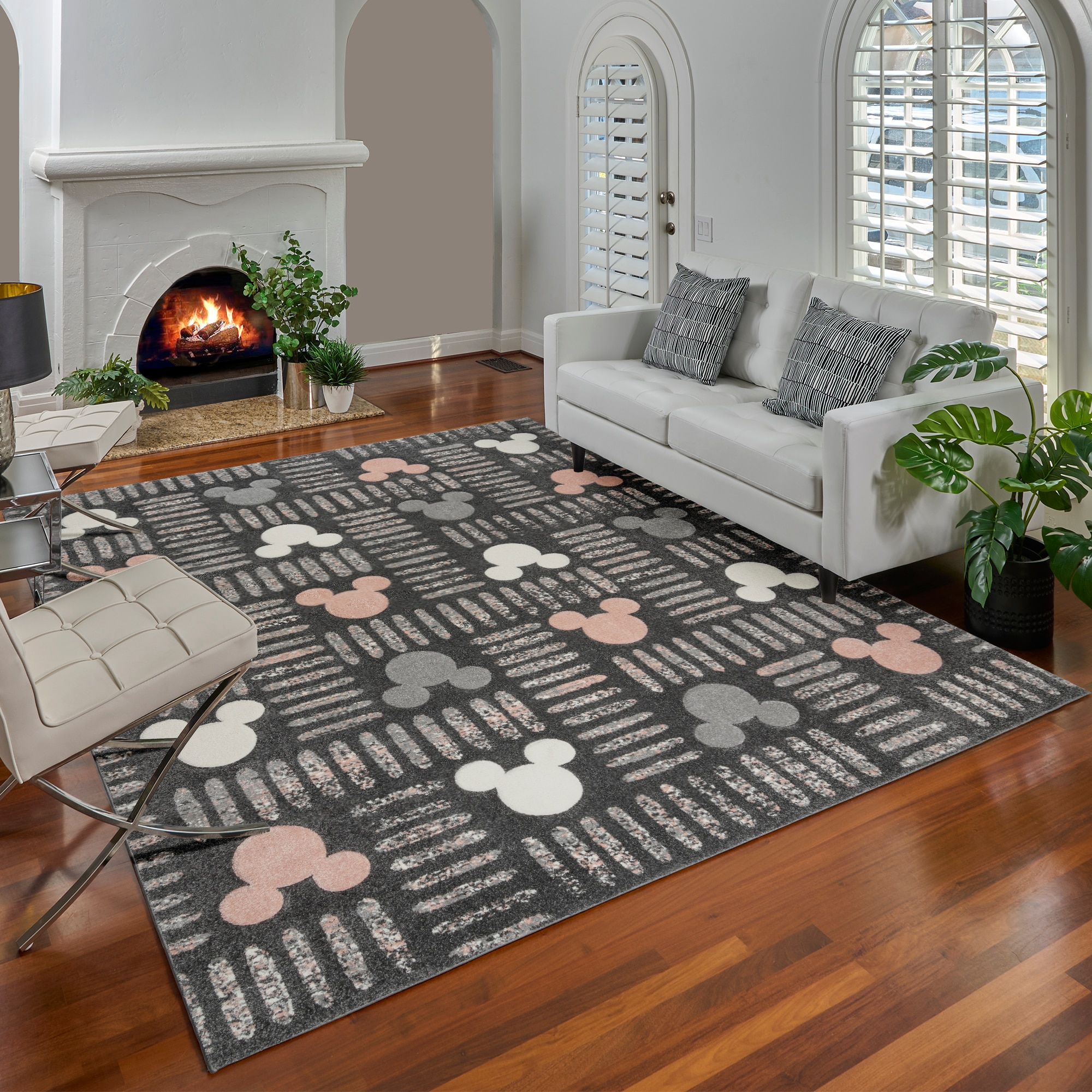 Disney 27900 5 x 7 (ft) Polypropylene Gray Rectangular Indoor Area rug
